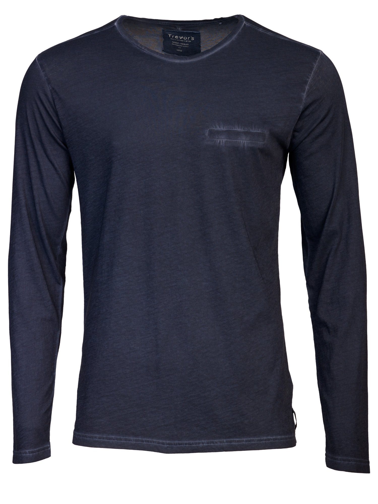 100% aus Longsleeve softes Herren Dunkelblau KASPAR: Langarmshirt Biobaumwolle DAILY´S