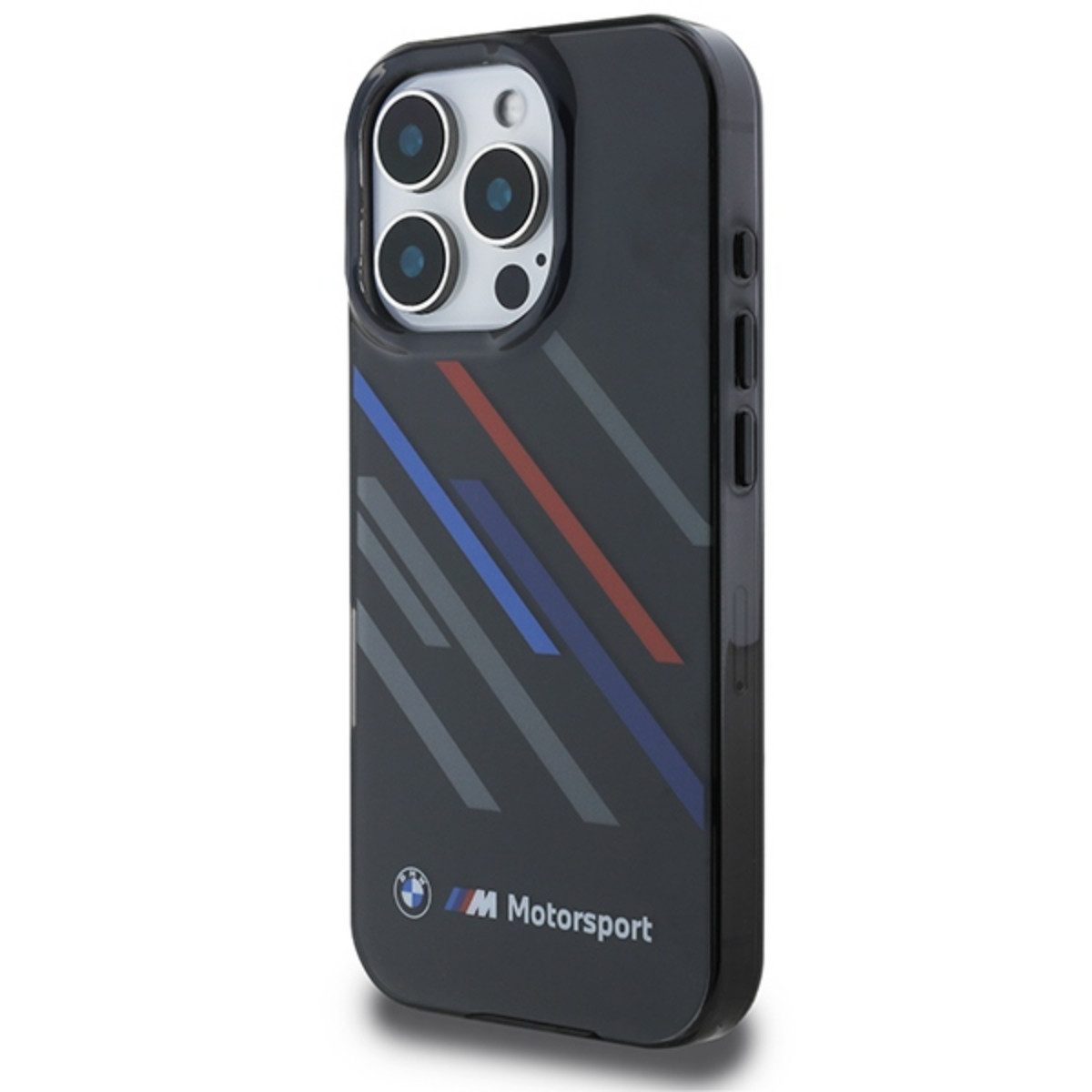 BMW Handyhülle Motorsport Random Stripes Magnetfunktion Kompatibel mit iPhone 16 Pro 6,3, Sportliches IML Case mit Motorsport Streifen