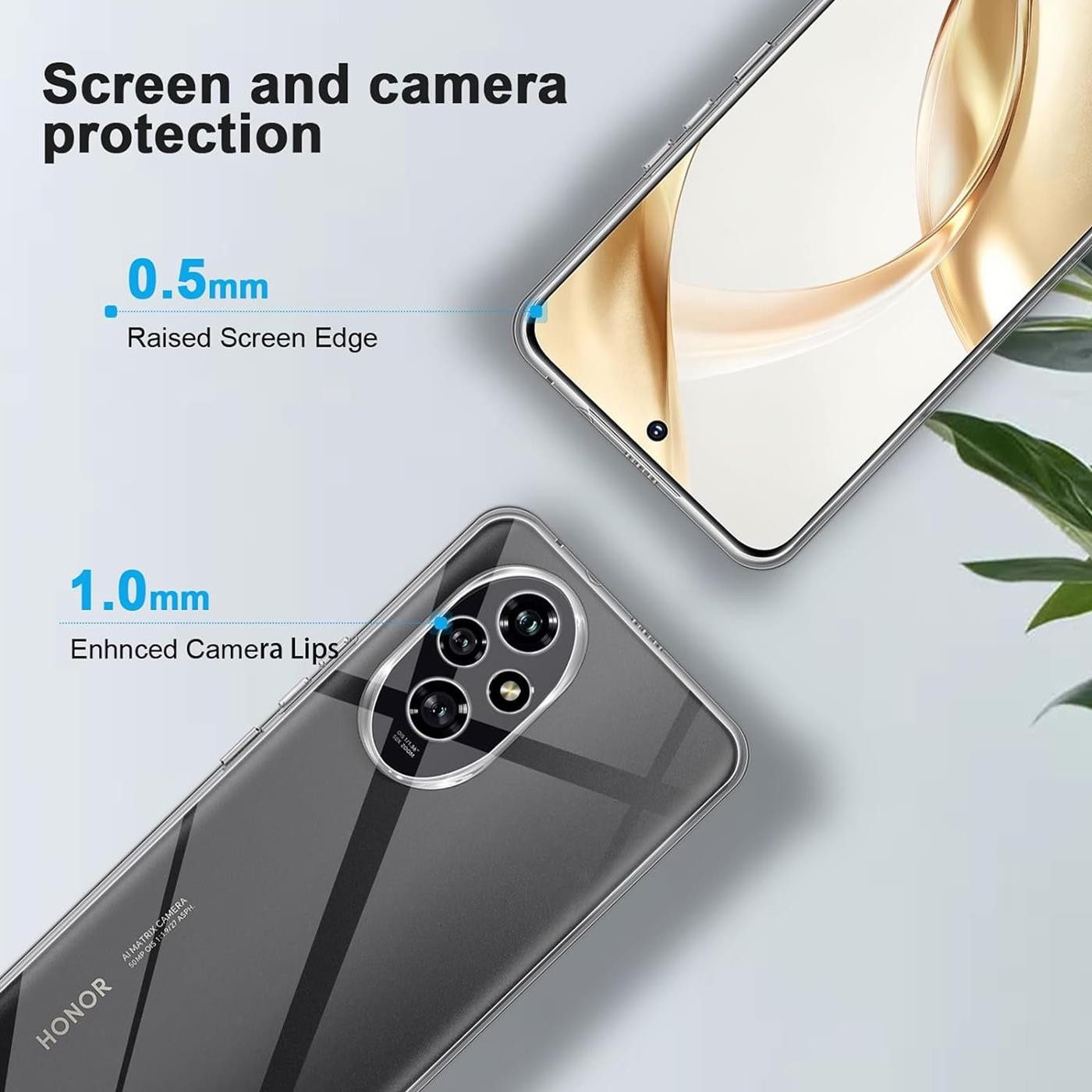 CoolGadget Handyhülle Transparent Ultra Slim Case für Honor 200 6,7 Zoll, Silikon Hülle Dünne Schutzhülle für Honor 200 Hülle – Bild 4 von 5