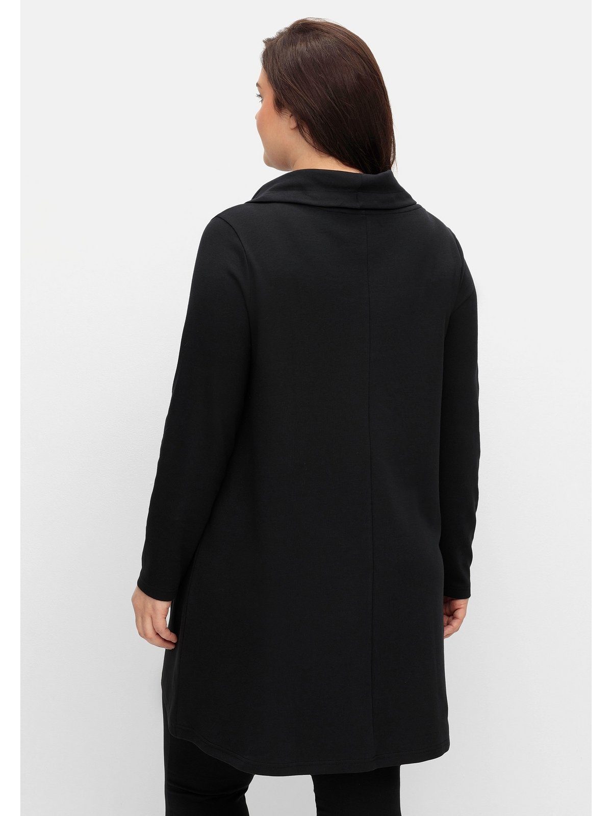 Sheego Sweatshirt Große Größen in A-Linie mit Stehkragen