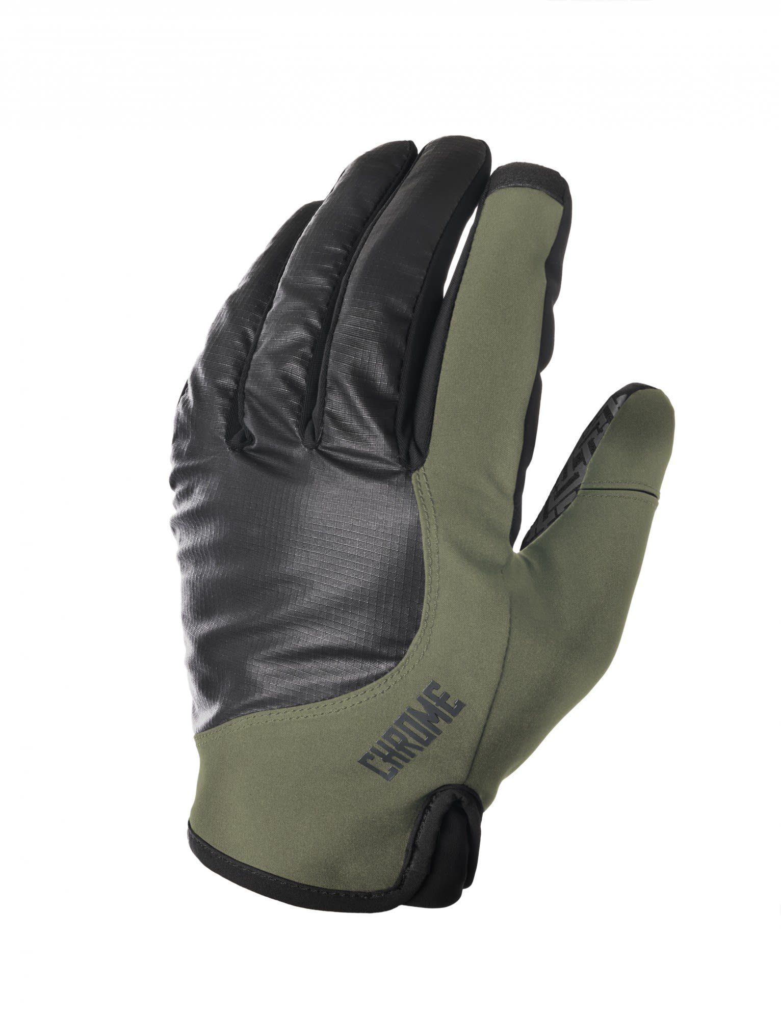 Chrome Fleecehandschuhe Chrome Industries Midweight Cycle Gloves Green - Black