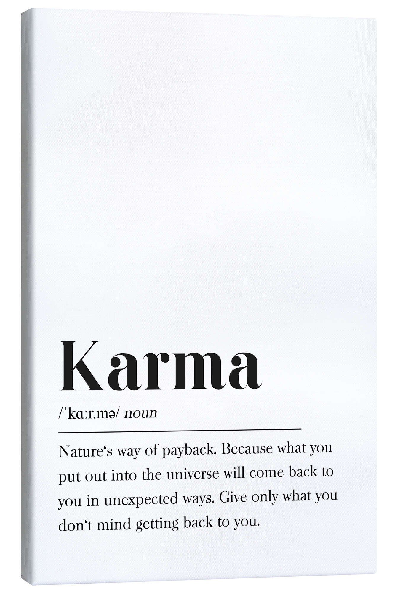 Posterlounge Wandbild Karma Definition (englisch), aemmi, erhältlich als Poster, Leinwandbild, Wandsticker oder Acrylglasbild