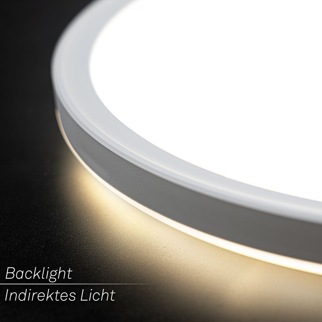 Briloner Leuchten LED Deckenleuchte 7094-416, Dimmfunktion, LED fest integriert, 2700K - Extra-Warmweiß, Deckenlampe, 42x2,8cm, Weiß, 22W, Wohnzimmer, Schlafzimmer, Küche