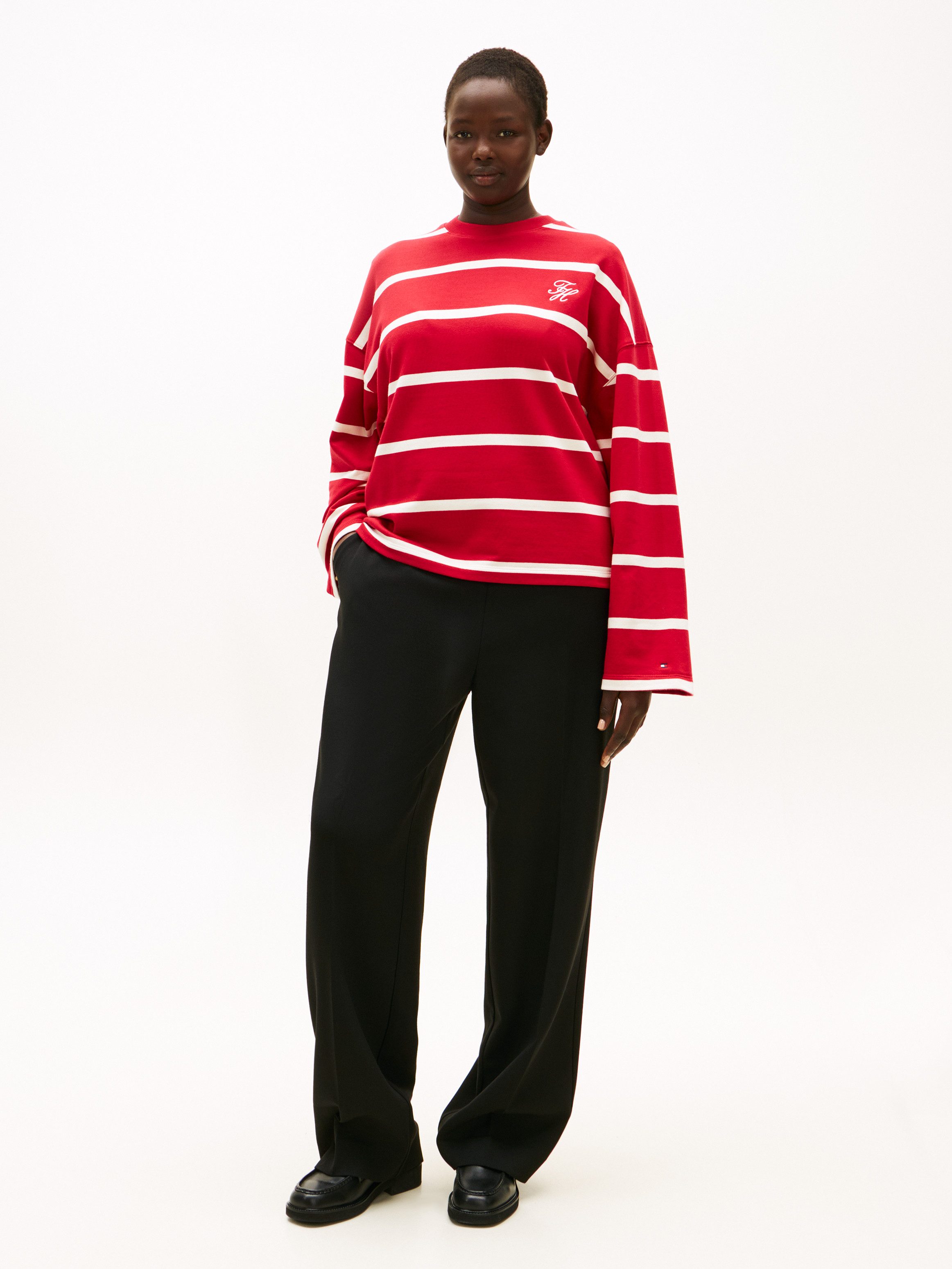 Tommy Hilfiger Curve Sweatshirt CRV TH SCRIPT MDRN TERRY SWTSHRT in großen Größen