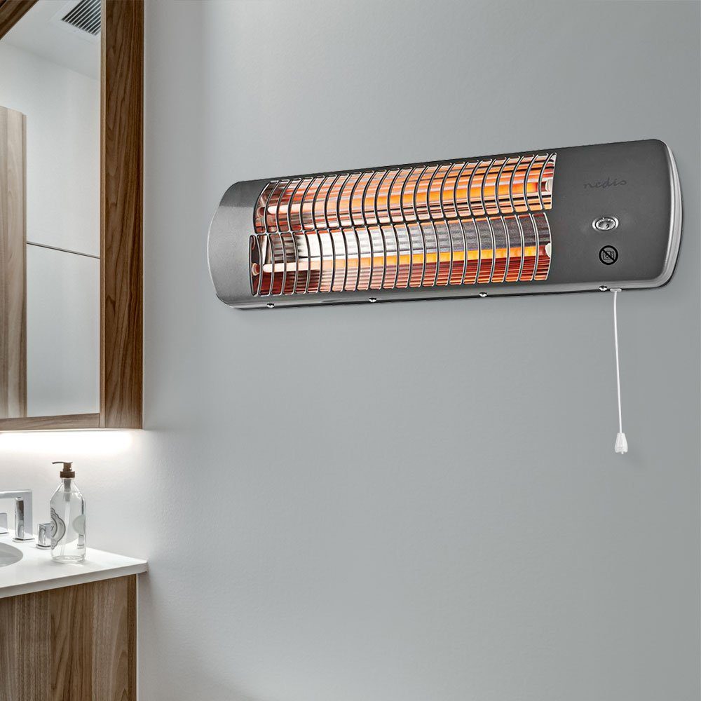 Nedis Heizstrahler, Badezimmer-Heizungen 1200 W Verstellbares Thermostat 2  Wärme Modes X4
