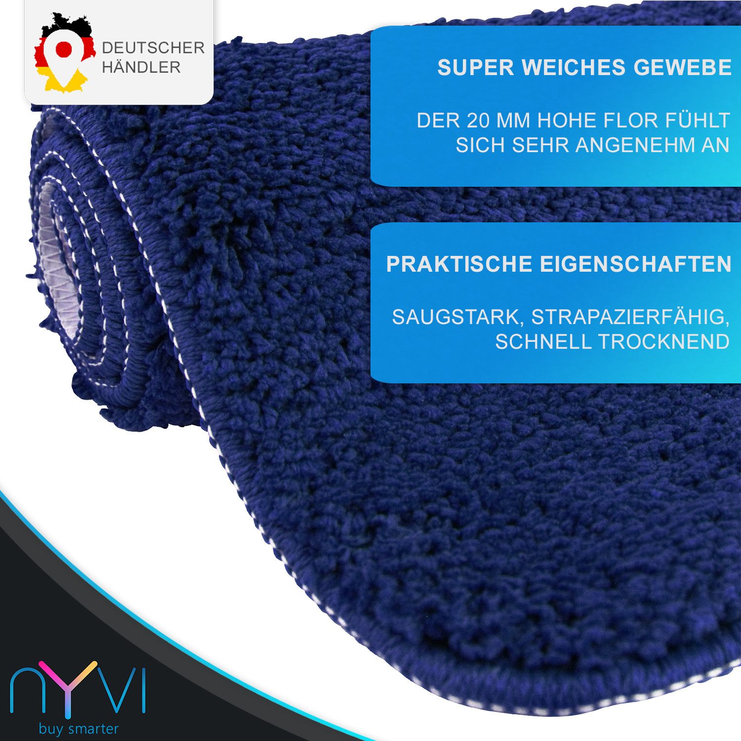 NYVI Badematte WC Vorleger mit Ausschnitt günstig online kaufen