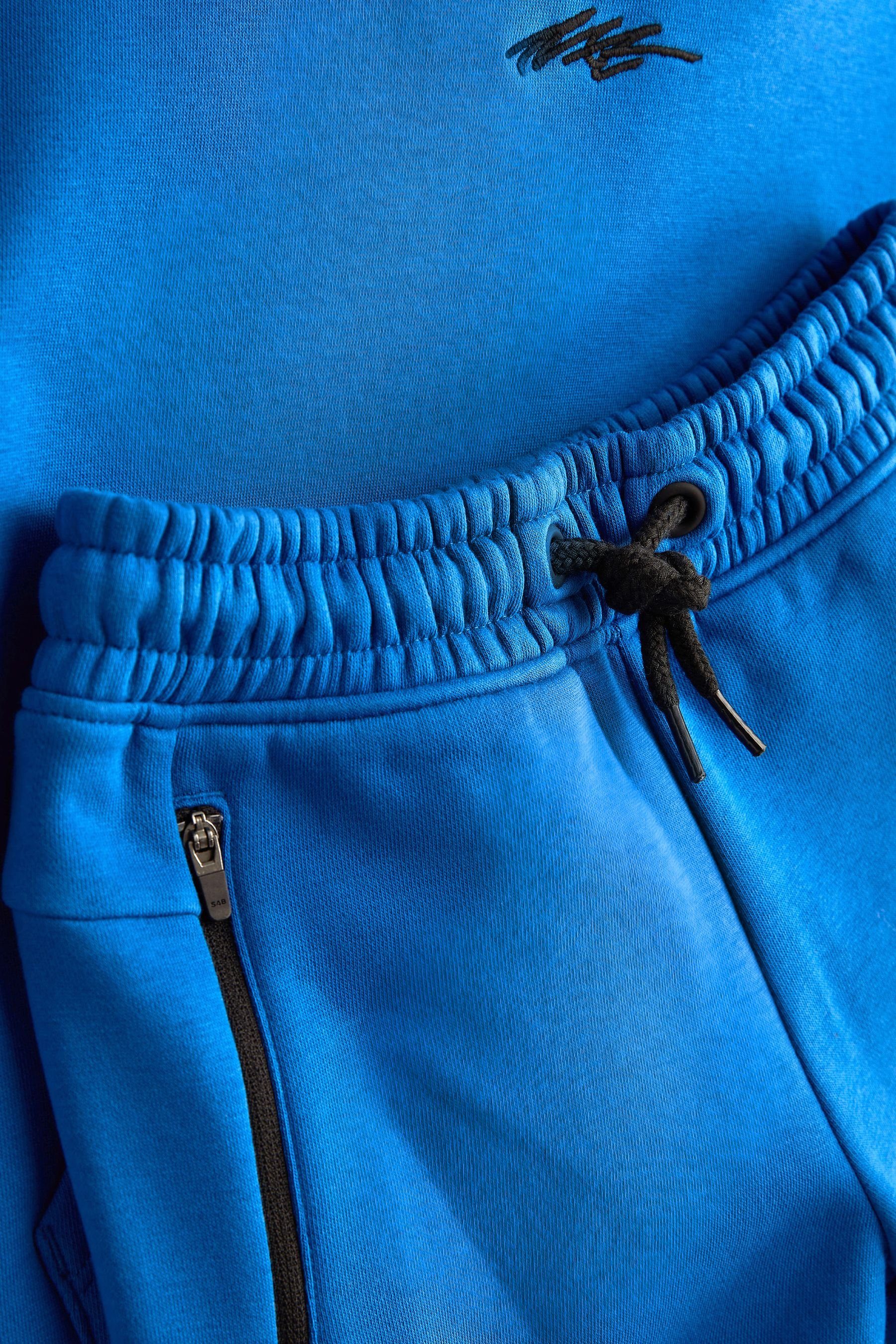 Next Shirt & Shorts Kurzärmeliges (2-tlg) im Kapuzensweatshirt und Set Shorts Blue Cobalt