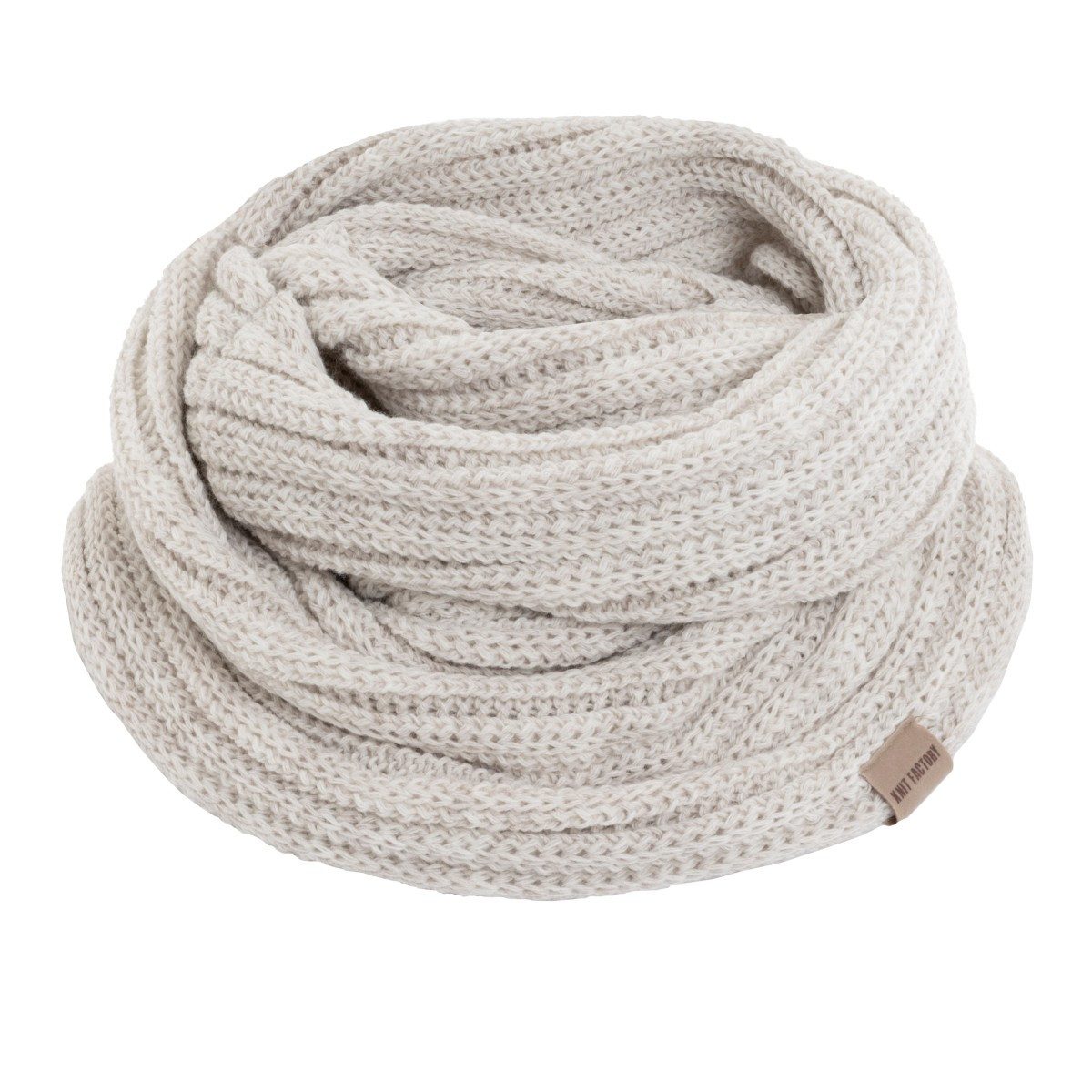 Strickschal Nica Loop Schal Beige One Size Gestreift