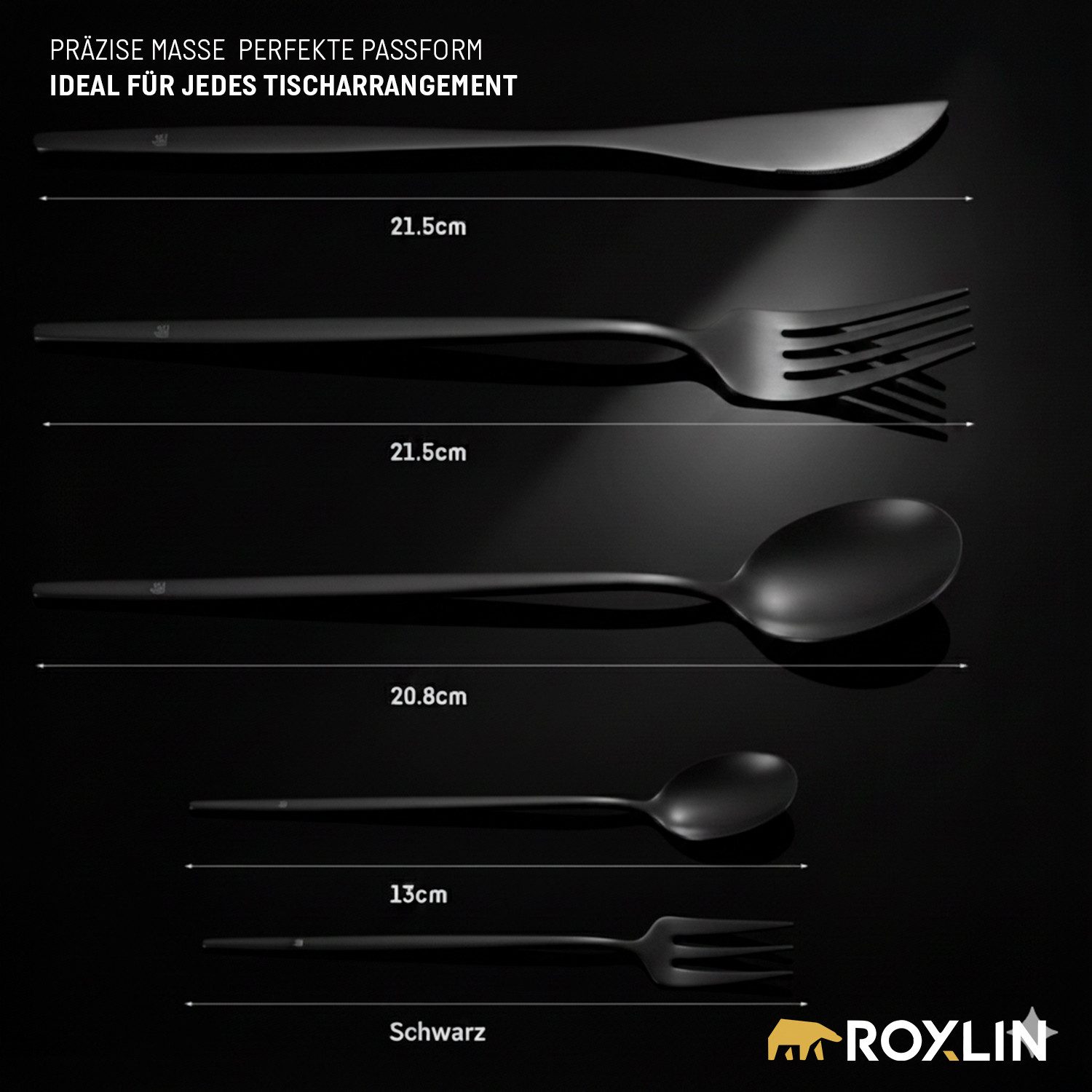 Roxlin Besteck-Set 30-teiliges Edelstahl-Besteckset modern & elegant 4 Farbe, 6 Personen, Edelstahl – Bild 3 von 5