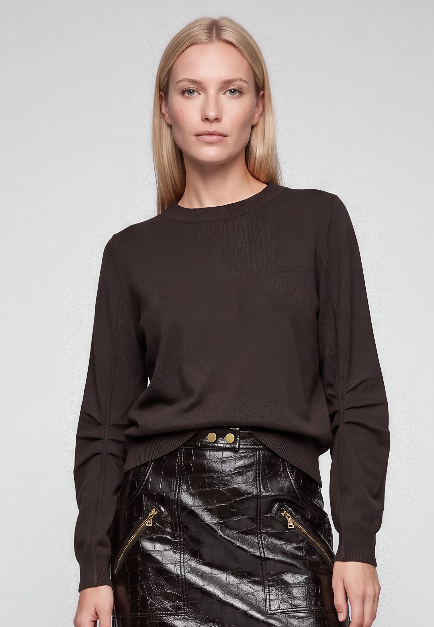 MARC AUREL Strickpullover mit Falten-Details