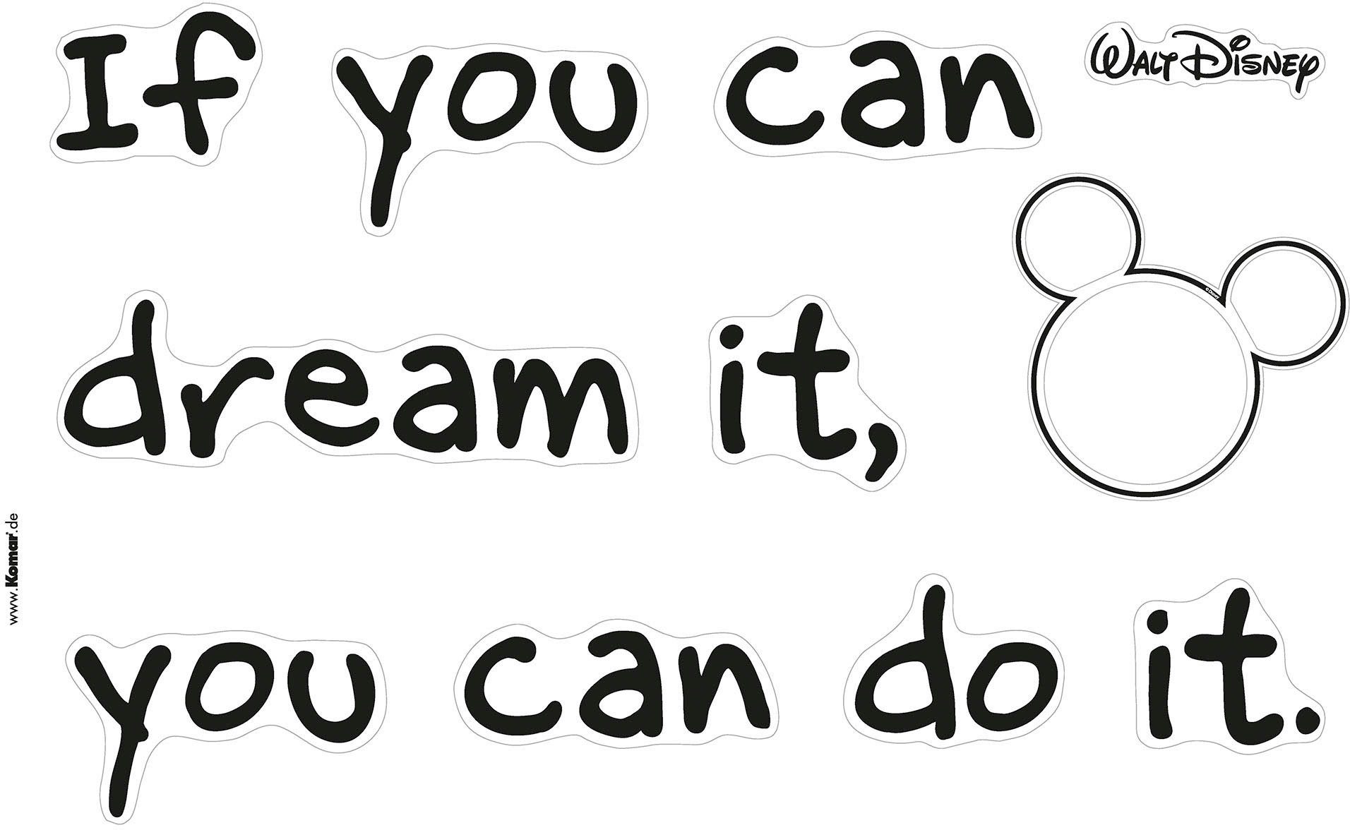 Komar Wandtattoo Disney You can do it - Größe 50 x 70 cm (13 St), Künstler: Komar, selbstklebend, Wandsticker, Kinderzimmer