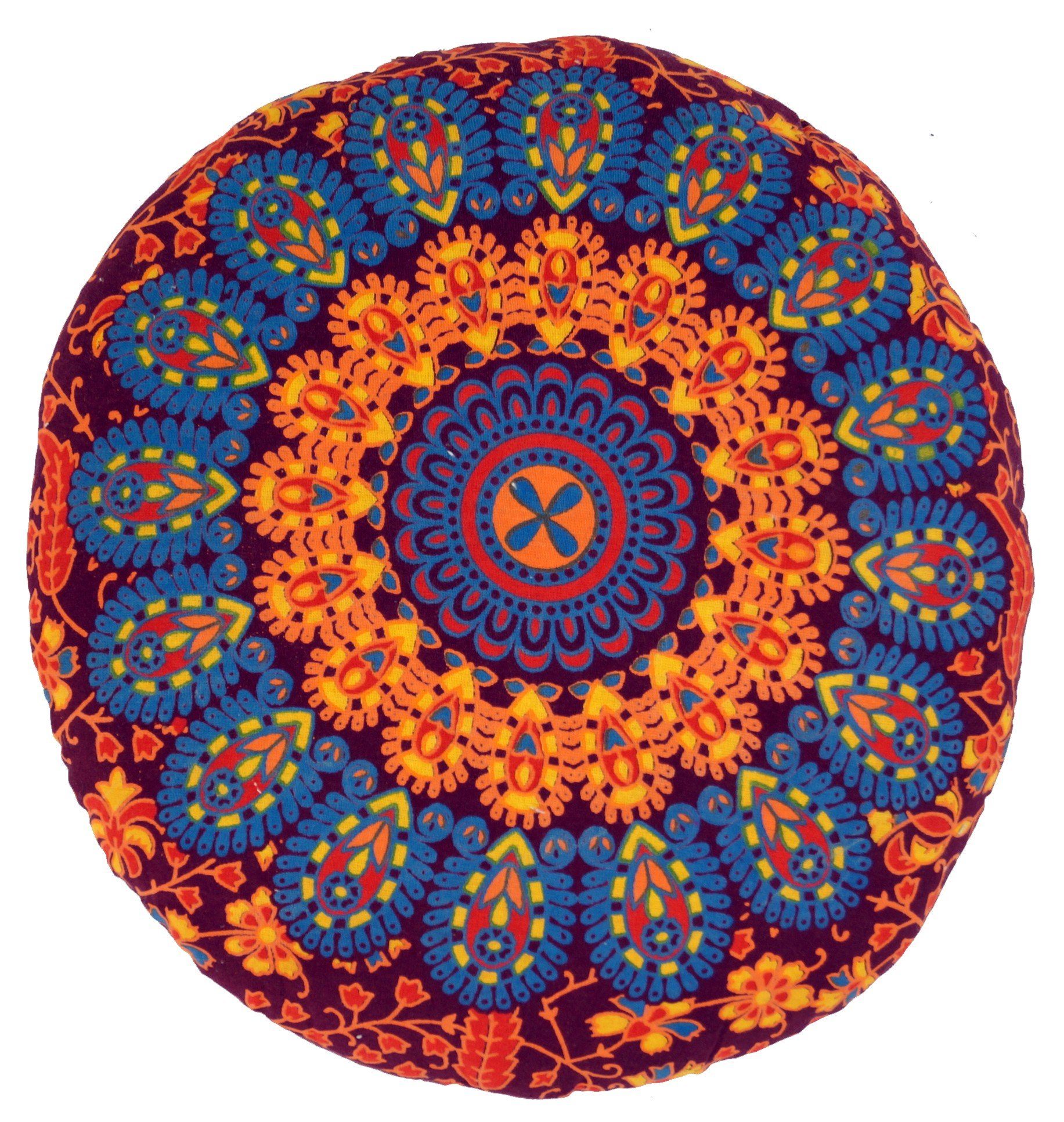 Guru-Shop Meditationskissen Flaches Mandala Meditationskissen, Yoga Kissen,.. – Bild 2 von 2