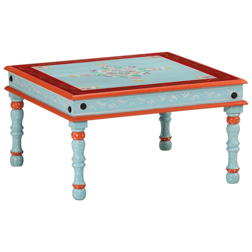 vidaXL Couchtisch Couchtisch Blau Handbemalt Massivholz günstig online kaufen