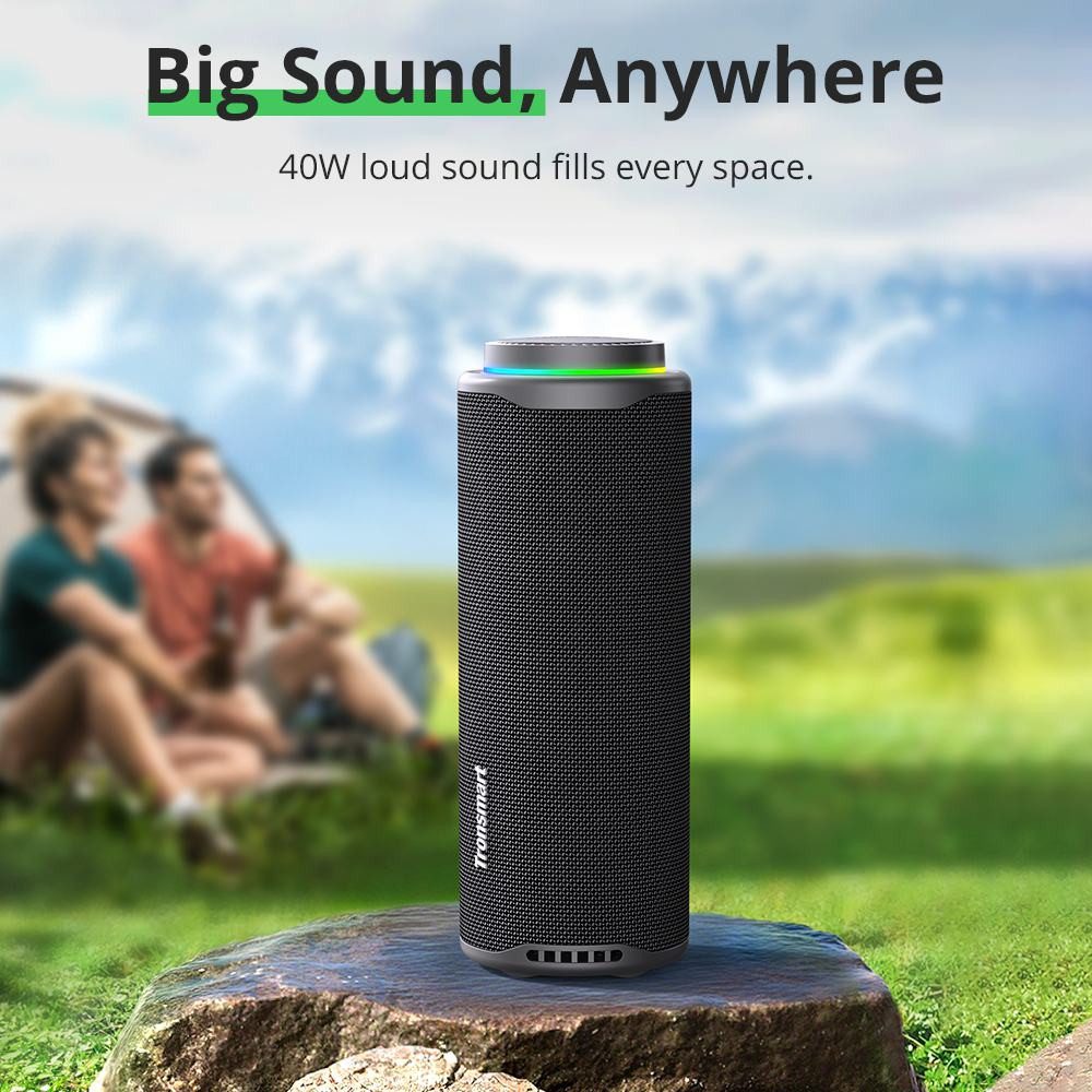 Tronsmart T8 40W kabellos mit lPX7 Wasserdicht, 18H Akku, Bluetooth 5.3 Bluetooth-Lautsprecher (kabelloser Outdoor-Lautsprecher mit EQ für Partys, Reisen)