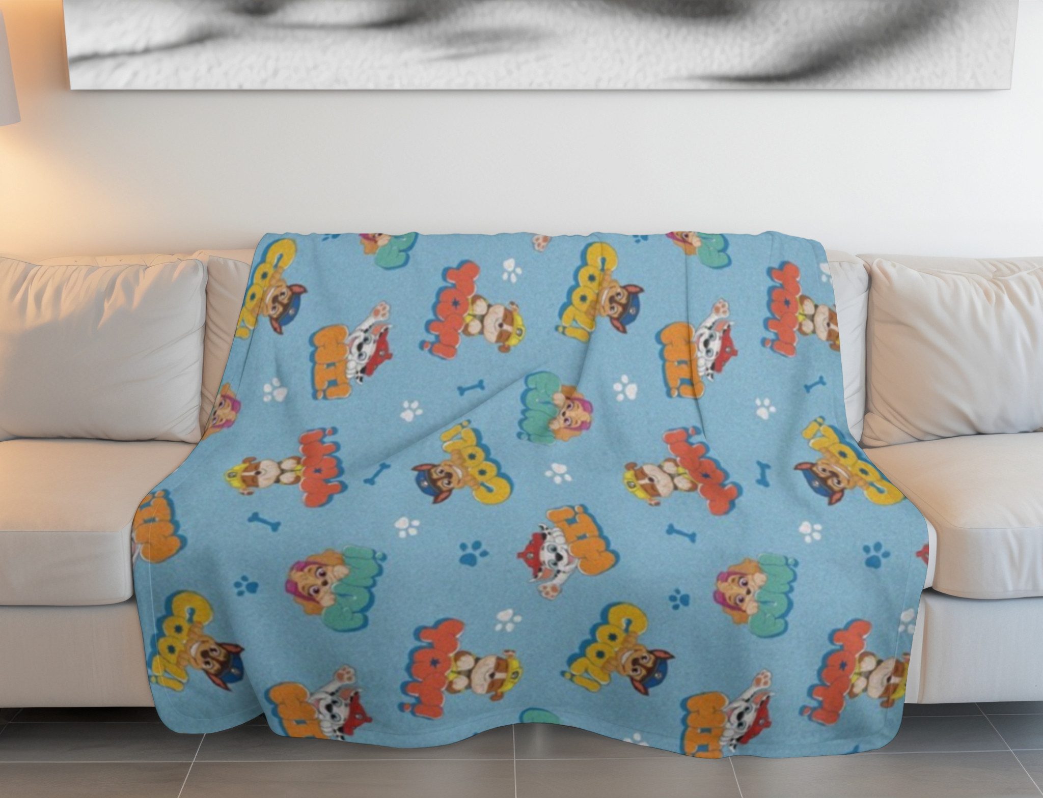 Wohndecke Sherpa Decke – Superweiche Kuscheldecke 110x150 cm für Anime-Fans, PAW PATROL