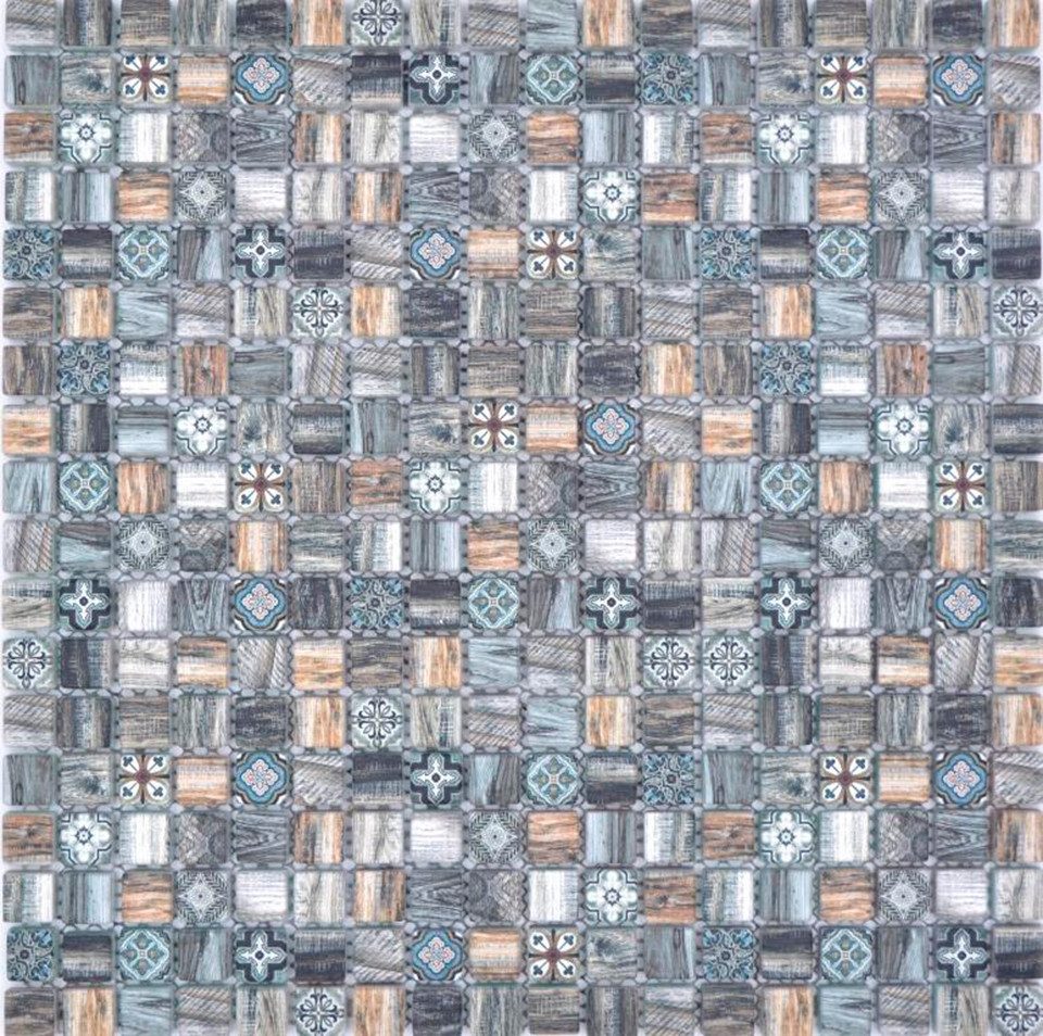 Mosani Mosaikfliesen Glasmosaik Crystal Mosaik dunkelbraun matt / 10 Mosaikmatten