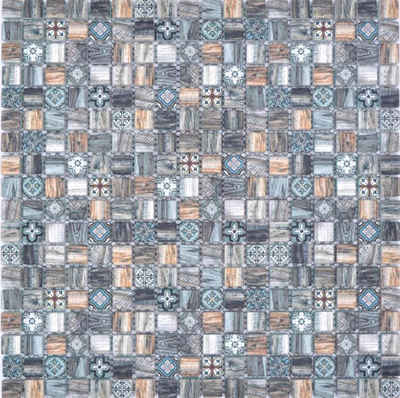 Mosani Mosaikfliesen Glasmosaik Crystal Mosaik dunkelbraun matt / 10 Mosaikmatten