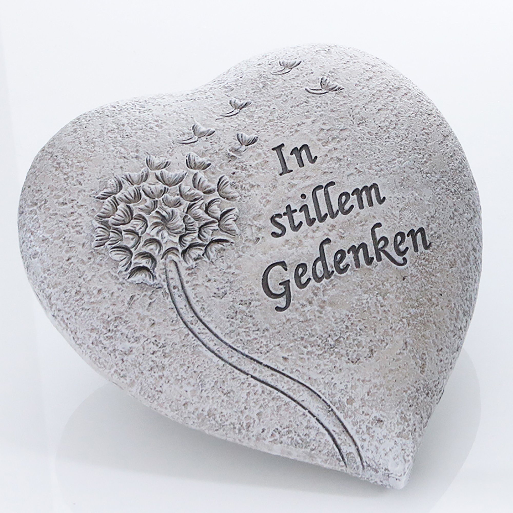 cm zur Herz Annastore Grabschmuck, Pusteblume witterungsbeständig Friedhof und Grabdeko - 12 Deko), (12 x frostfest mit Erinnerung Besinnliche Gartenfigur (Grabfigur,