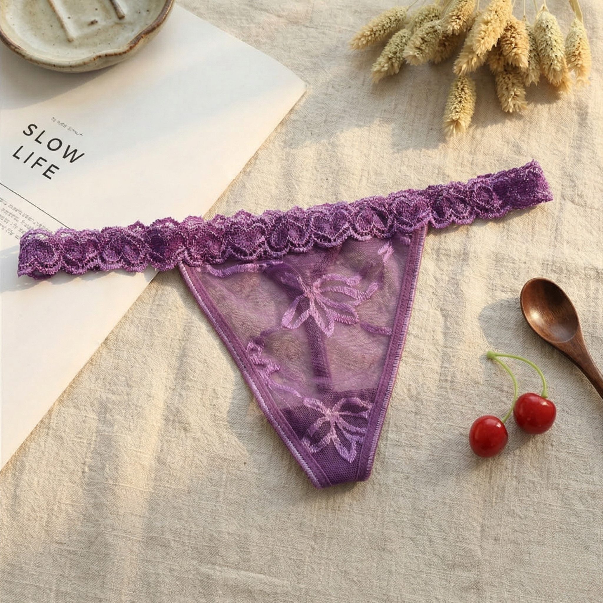 NEXORA Stringtanga Tanga, String, Damenunterwäsche, Spitzenstring, Dessous Onesize mit elastischem Bund, passt sich Ihrem Körper optimal an