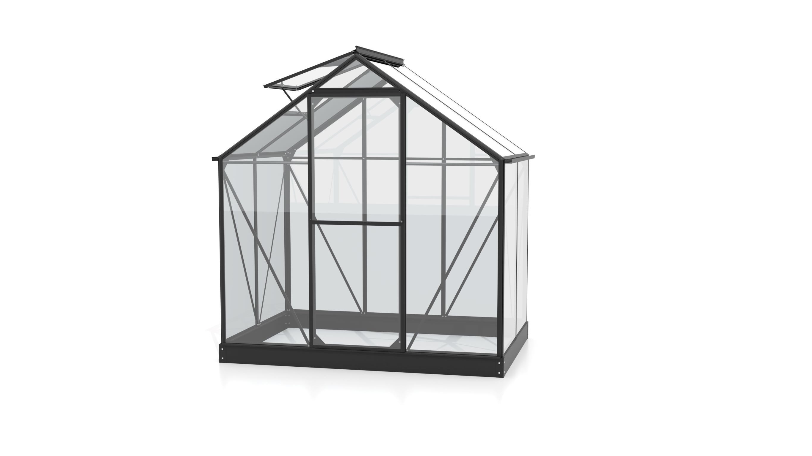 Vitavia Gewächshaus Triton 2500 ESG 3 mm Pergart Stahlfundamentrahmen schwarz | Rabatt: 27%