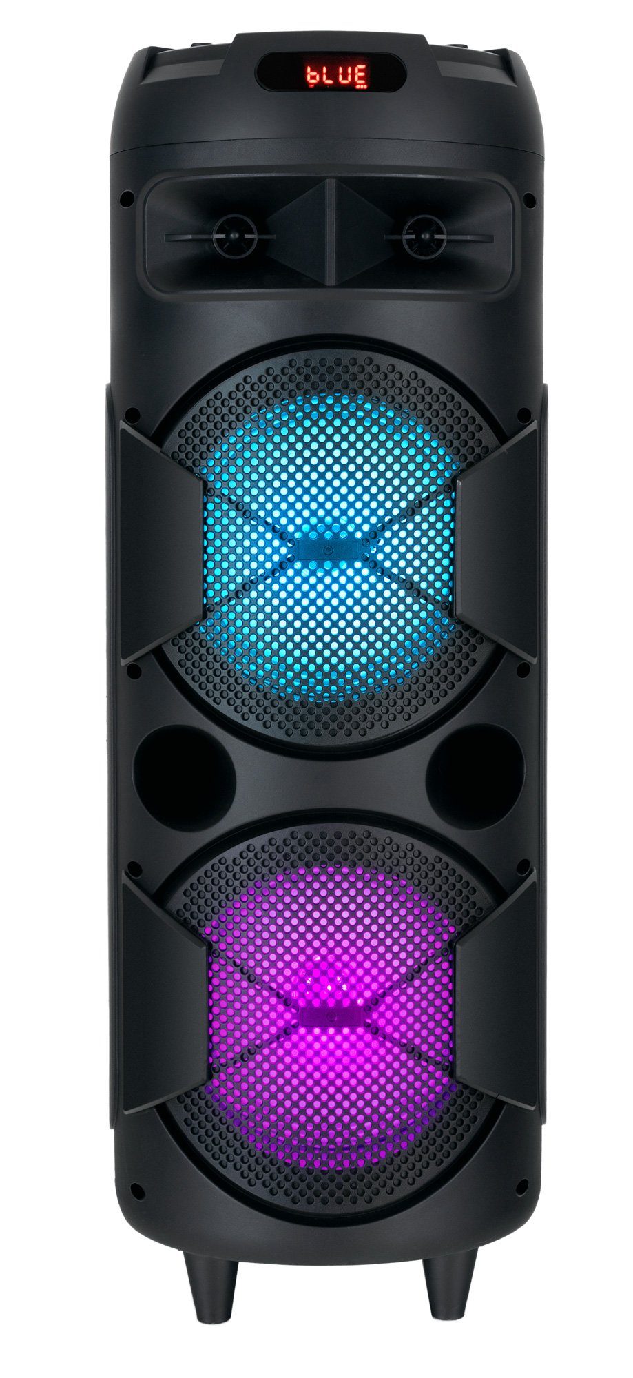 Beatfoxx PBS-835 Thundertube Party Speaker Bluetooth-Lautsprecher (UKW-Radiotuner, 60 W, Mobile DJ/PA Anlage mit Karaoke Funktion)