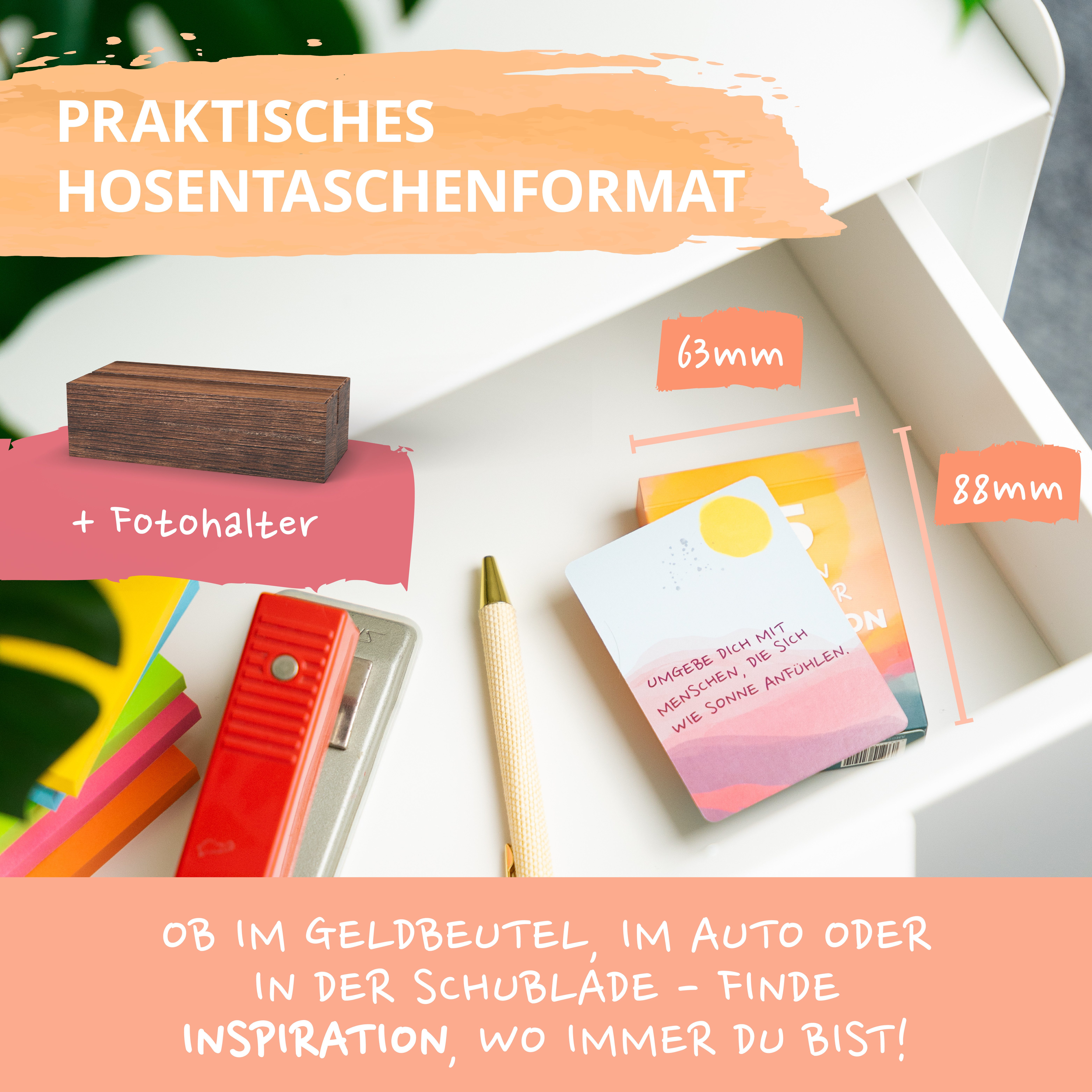 Amari Grußkarten Achtsamkeitskarten 55 Motivationskarten mit Sprüchen, Geschenkidee Affirmationskarten für Resilienz & Selbstliebe – Bild 3 von 5