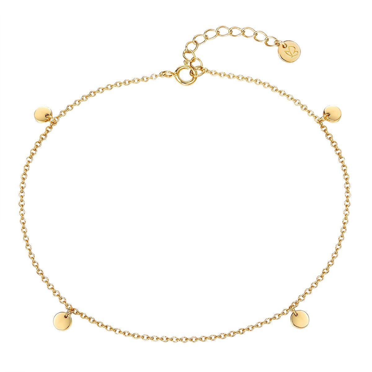 Fußkette Kreis gelbgold