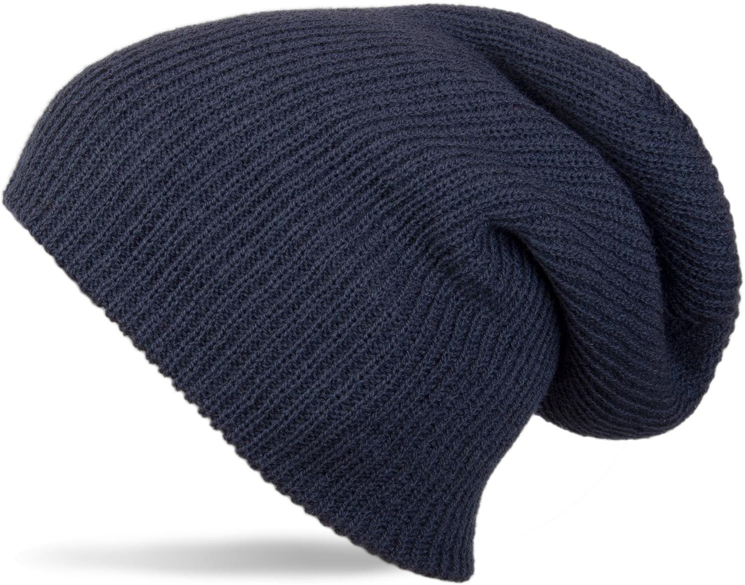 Strickmütze Feinstrick Beanie doppelt gestrickt