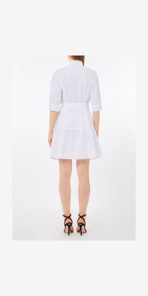 Liu Jo Minikleid – Hemdblusenkleid aus Baumwollpopeline – Kurzes Kleid