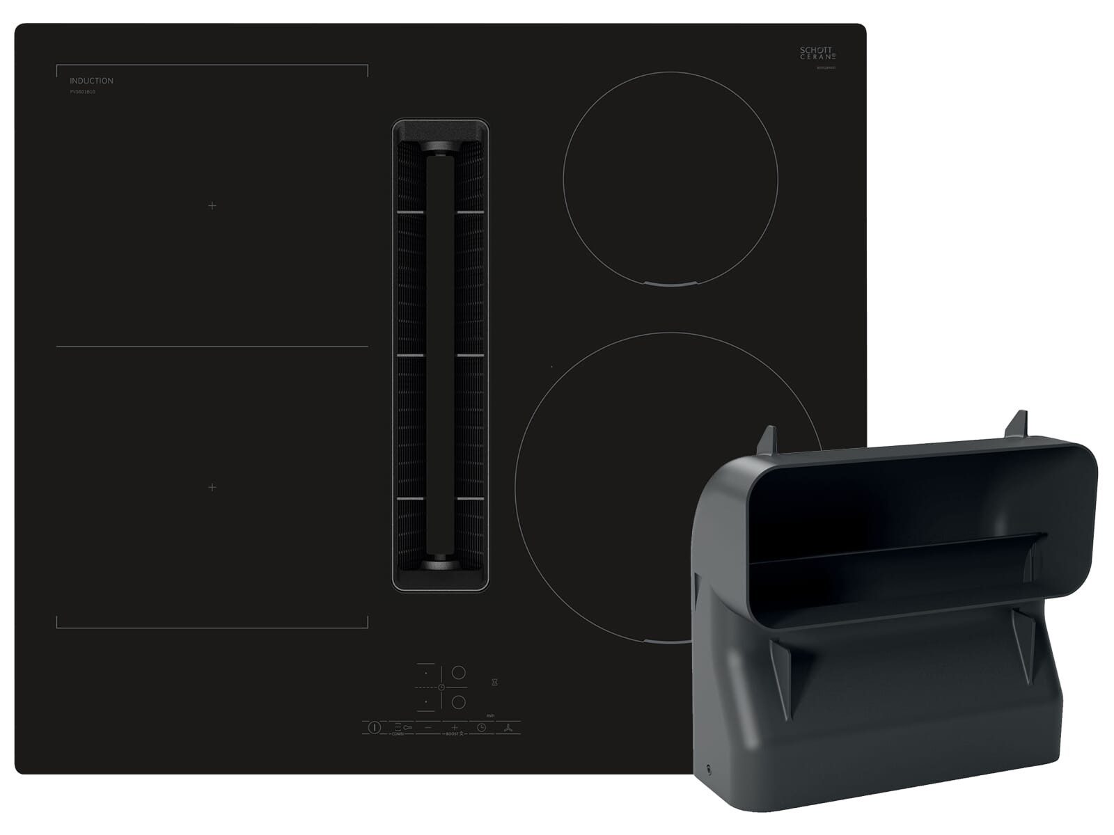BOSCH Kochfeld mit Dunstabzug PVS601GA6, Timer, TouchControl-Bedienung