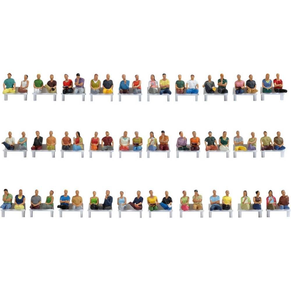 NOCH Modelleisenbahn-Figur H0 Mega-Spar-Set "Sitzende Passagiere" 0016072