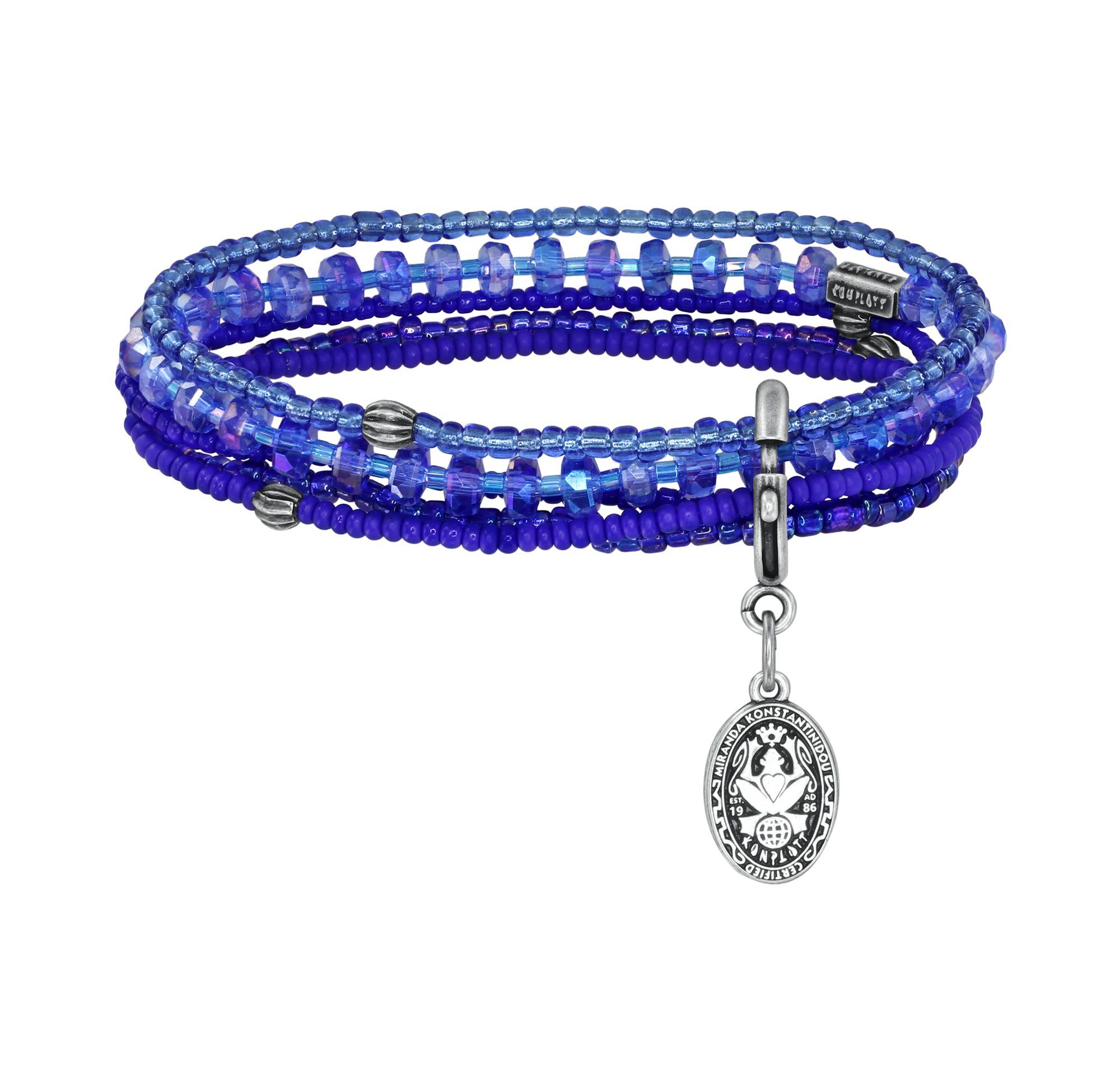 KONPLOTT Armband KONPLOTT Armband Petit Glamour d´Afrique antik Silber dunkelblau