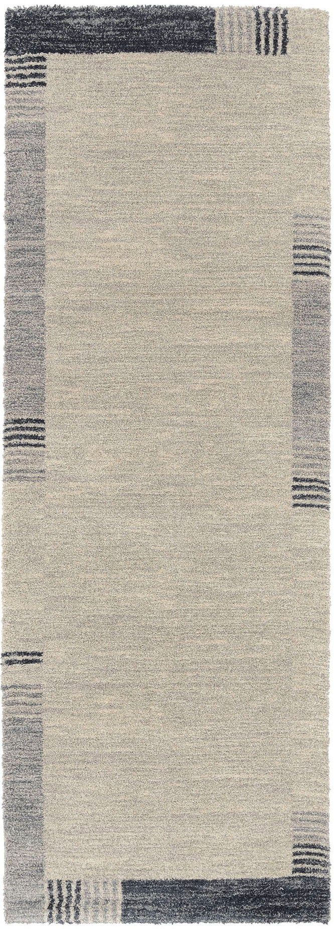 OCI DIE TEPPICHMARKE Läufer CASTLE FLORA, rechteckig, Höhe: 20 mm, dichter Frisé Kurzflor, farbiger Bordüre, Wohnzimmer, Schlafzimmer