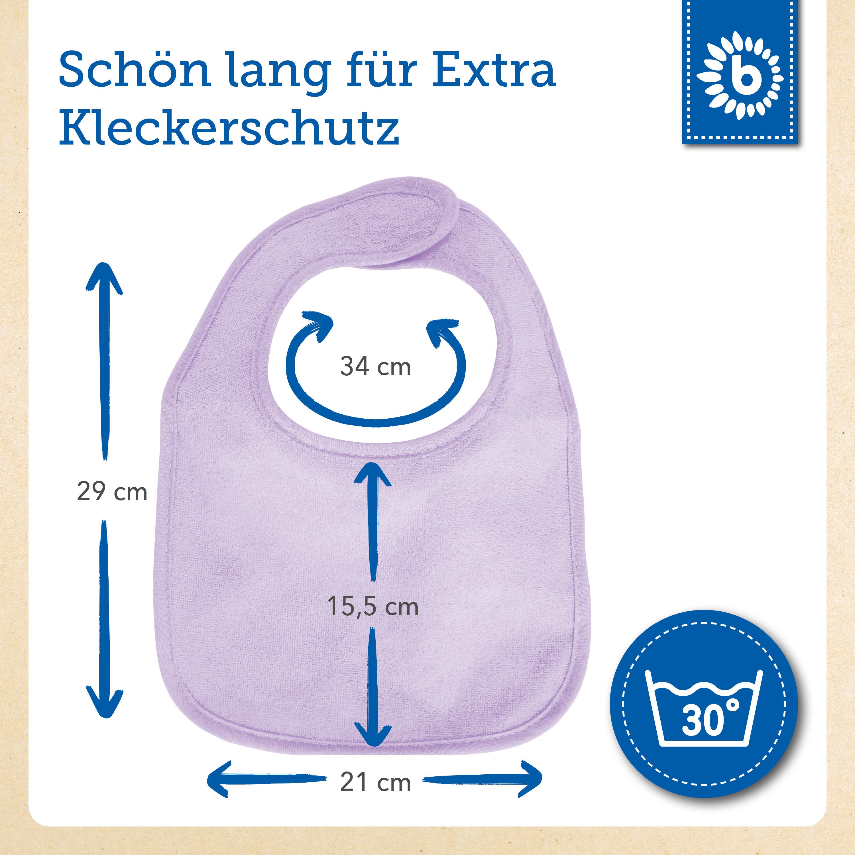 BIECO Lätzchen Bieco Baby Lätzchen 10er Pack Baby Lätzchen Wasserdicht Schlabberlatz – Bild 4 von 5