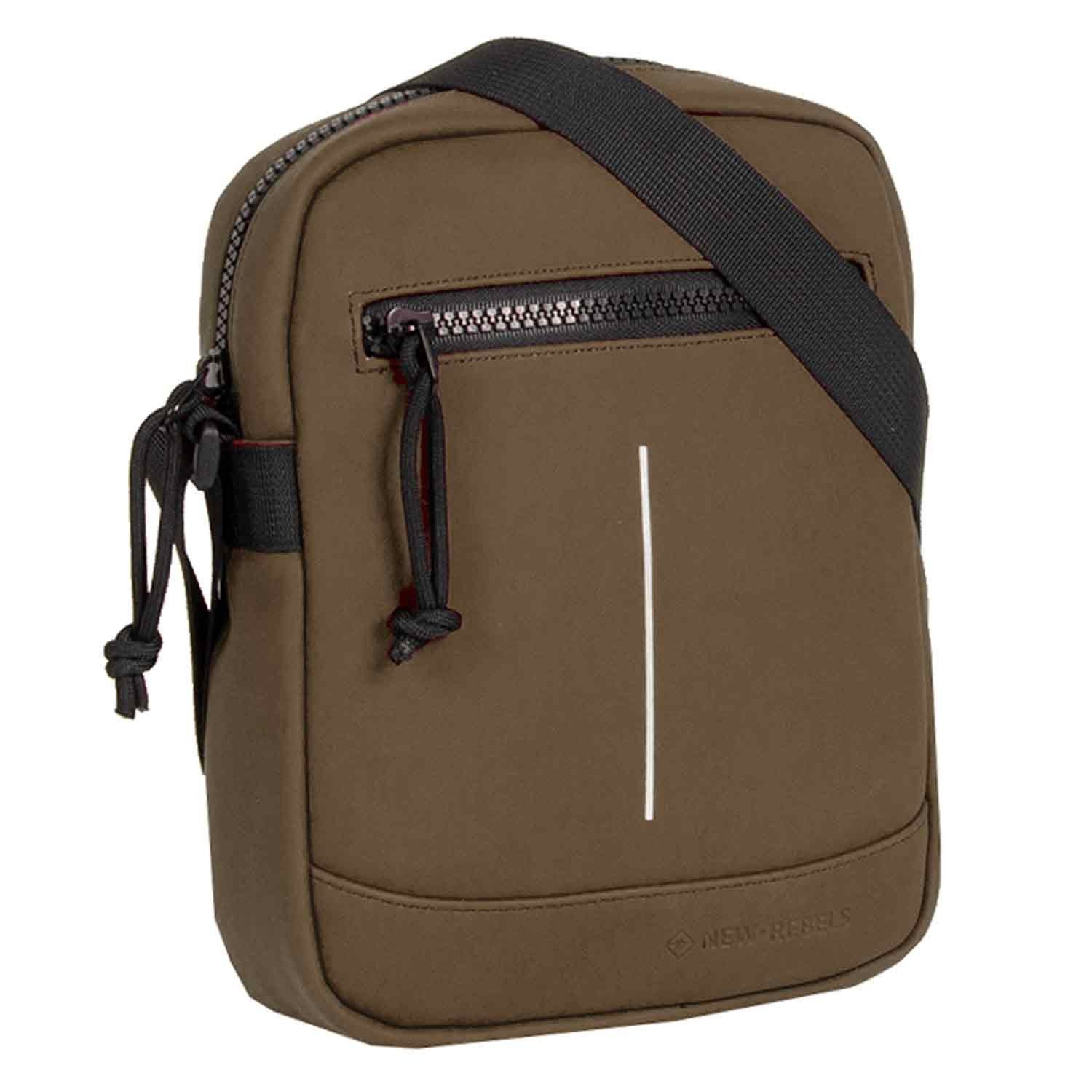 Umhängetasche New Rebels Umhängetasche Mart Top Zip olive (Stück, Stück), Reißverschluss