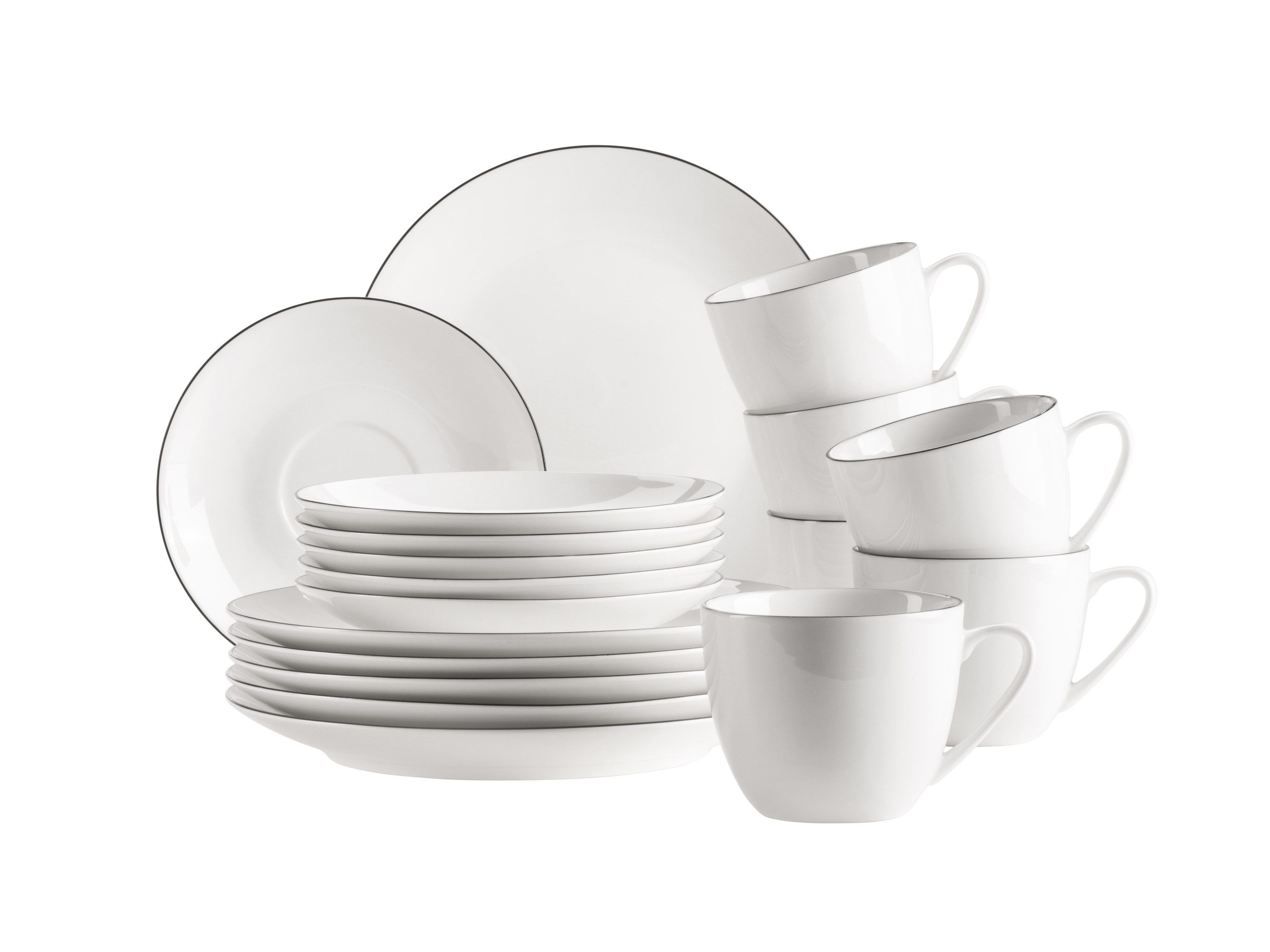 MÄSER Kaffeeservice Felise (18-tlg), 6 Personen, Porzellan