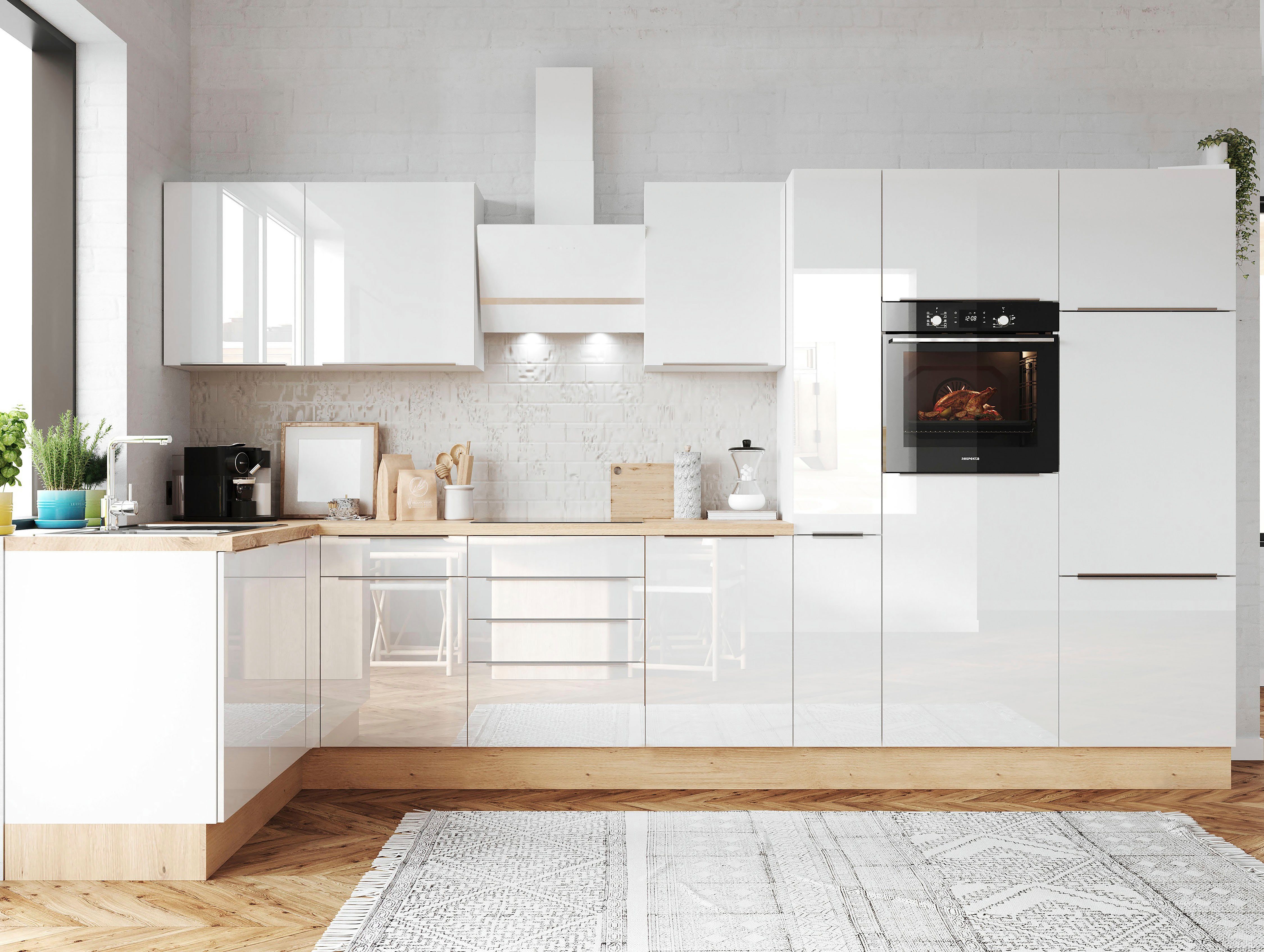 RESPEKTA Winkelküche Safado aus der Serie Marleen, Breite 370 cm, mit Soft- günstig online kaufen