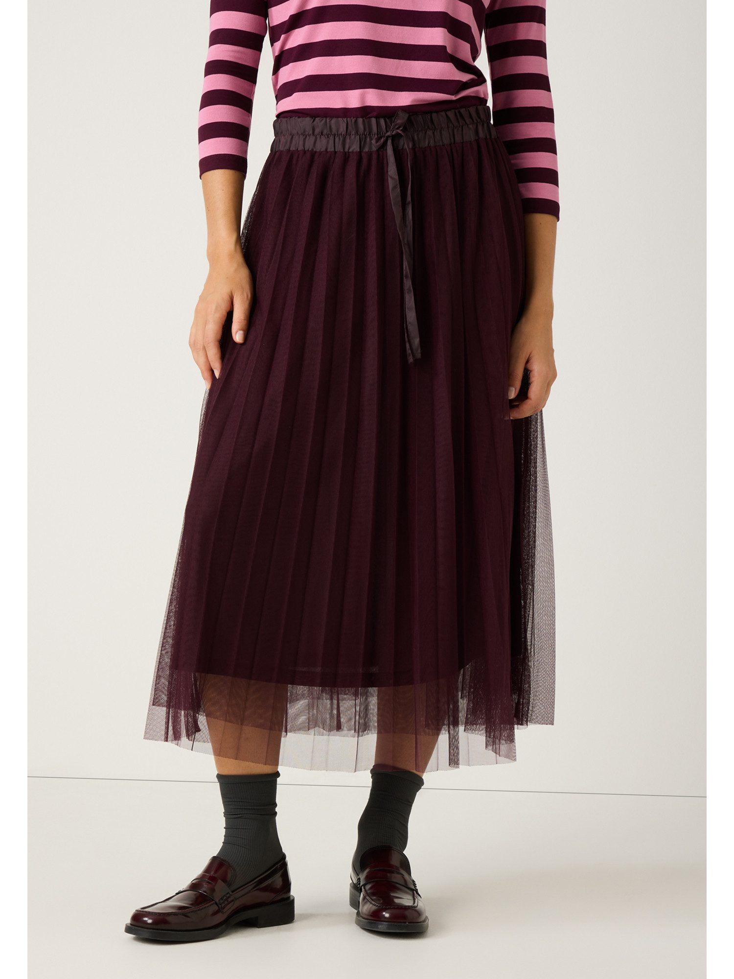 MORE&MORE A-Linien-Rock Schlupfrock midi, plissiert günstig online kaufen