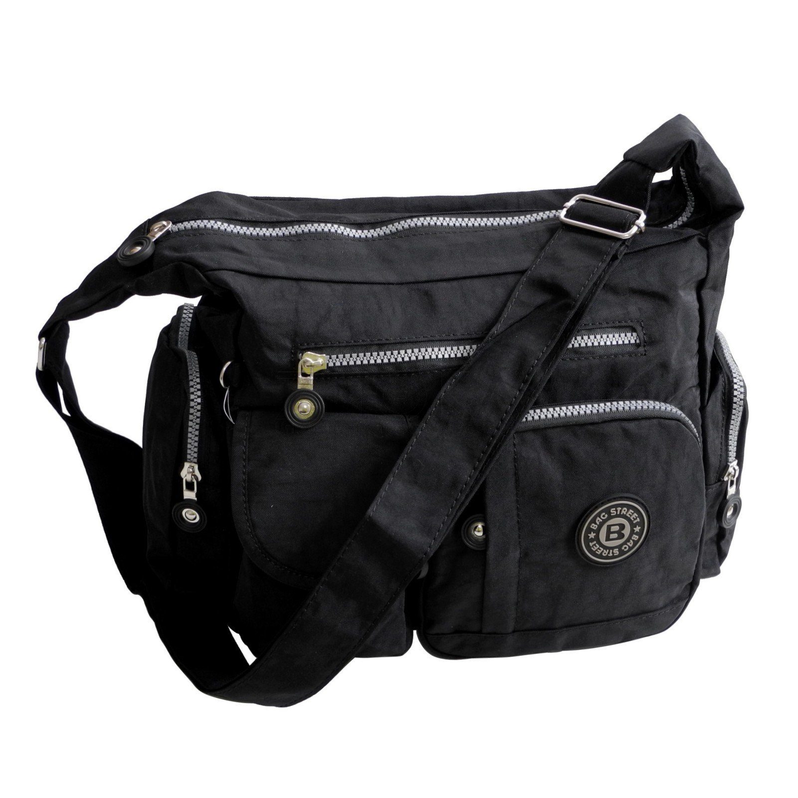 zeigen Sie anmutige Würde BAG STREET Umhängetasche Crossbody - Street Bag Bag Schwarz Stofftasche Umhängetasche Auswahl