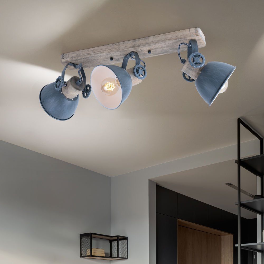 Leuchtmittel Steinhauer nicht LED LIGHTING Holz Grau inklusive, Spots Deckenleuchte, bewegliche Leuchte Zimmer Strahler Wohn Lampe Decken