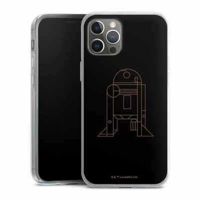 DeinDesign Handyhülle Star Wars R2D2 Fanartikel R2D2 Line Art, Apple iPhone 12 Pro Max Silikon Hülle Bumper Case Handy Schutzhülle