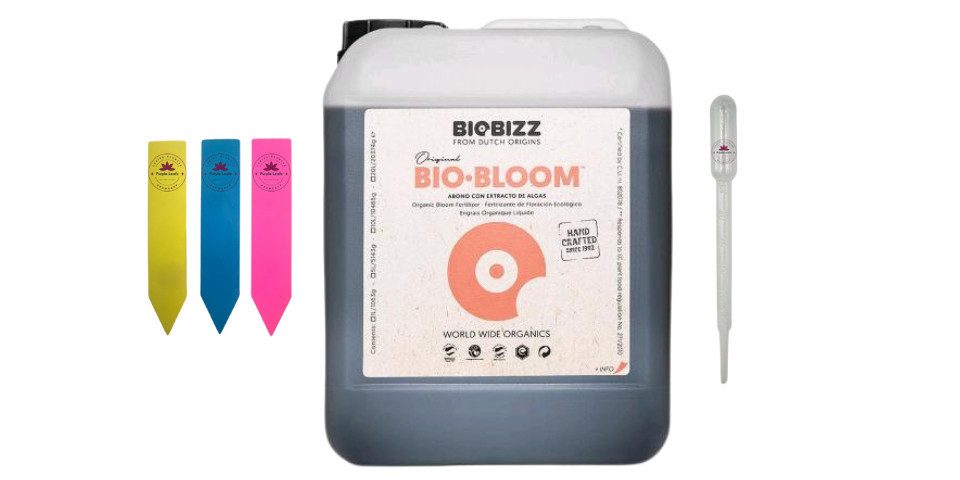 Biobizz Pflanzendünger Biobizz Bio Bloom 5L, Inkl. Dosierpipette und Pflanzenschilder, Organischer Flüssigdünger für Blühpflanzen