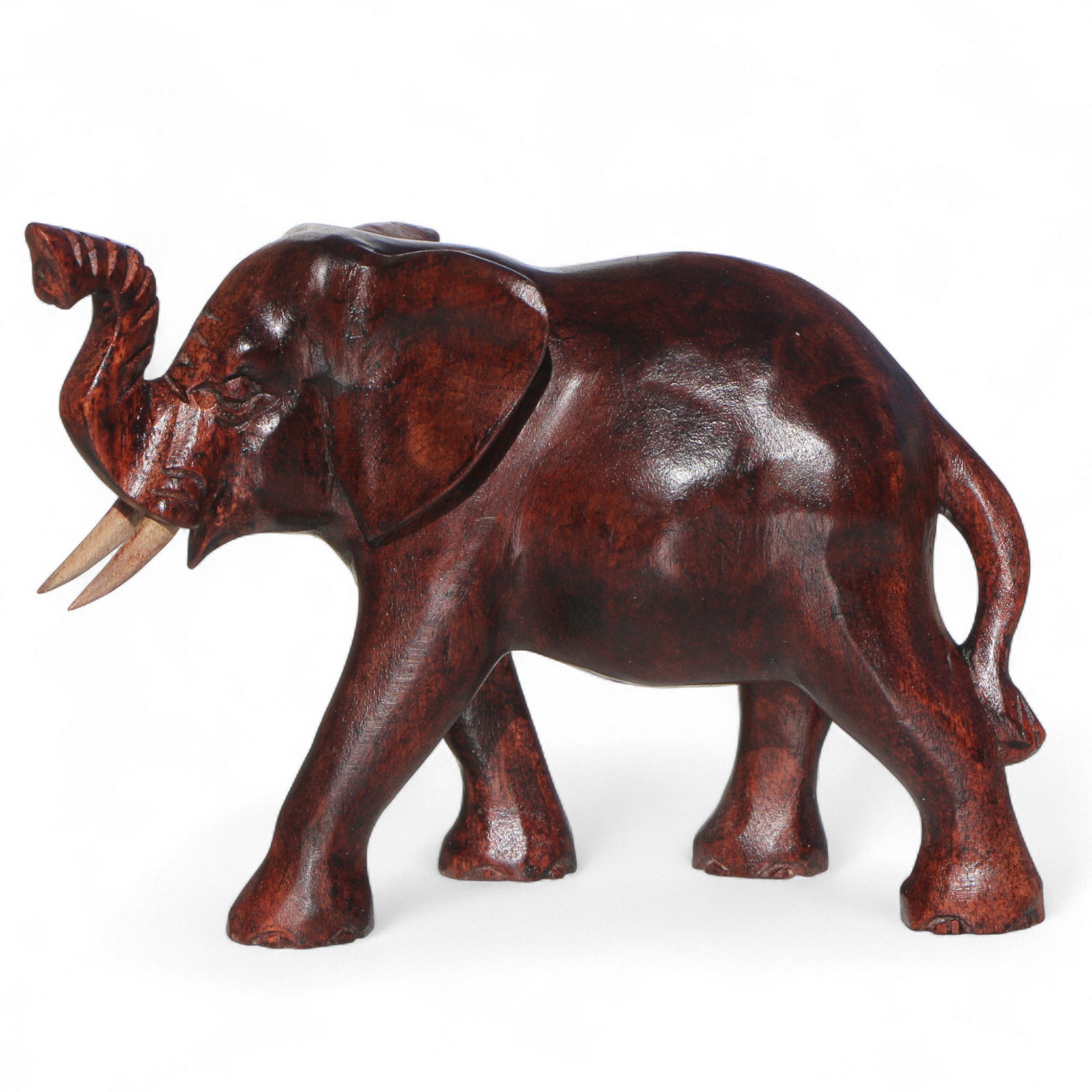 Wogeka Tierfigur Elefant Holz Figur Dekoration Tier Statue Afrika