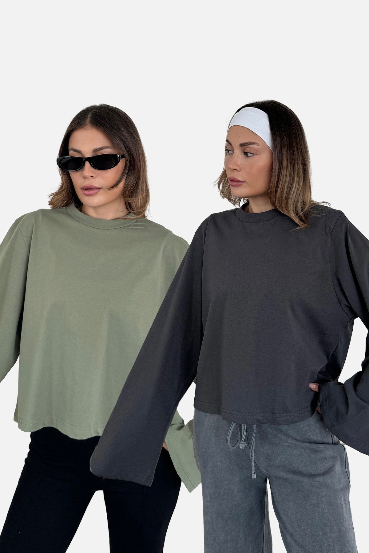 C&CITY Schlafanzug Oversized T-Shirt Set 965 Lila/Gelb