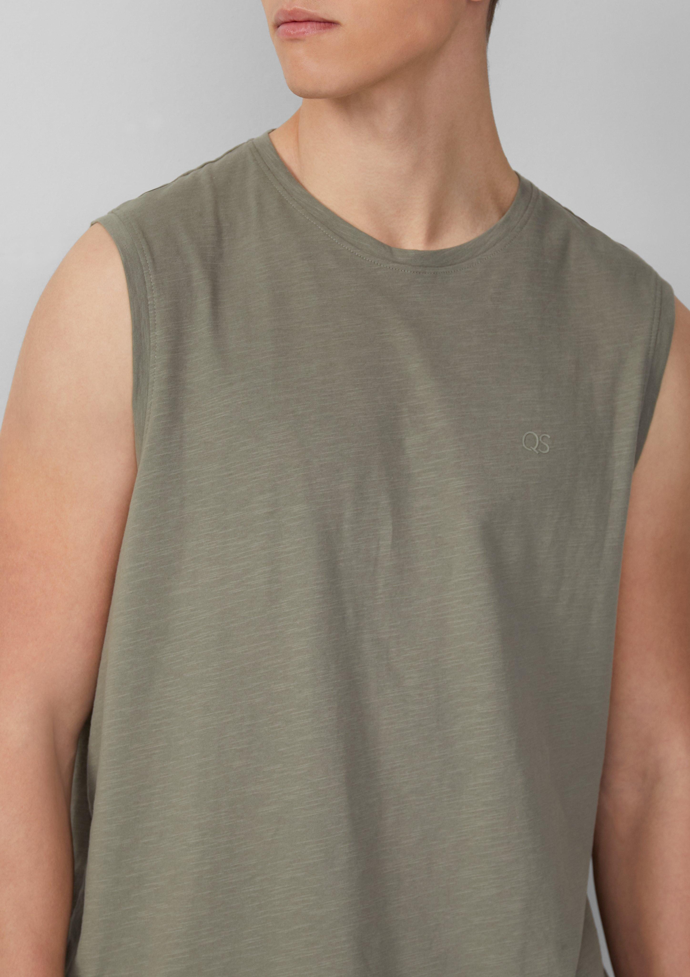 QS Shirttop Tanktop mit Flammgarnstruktur und günstig online kaufen