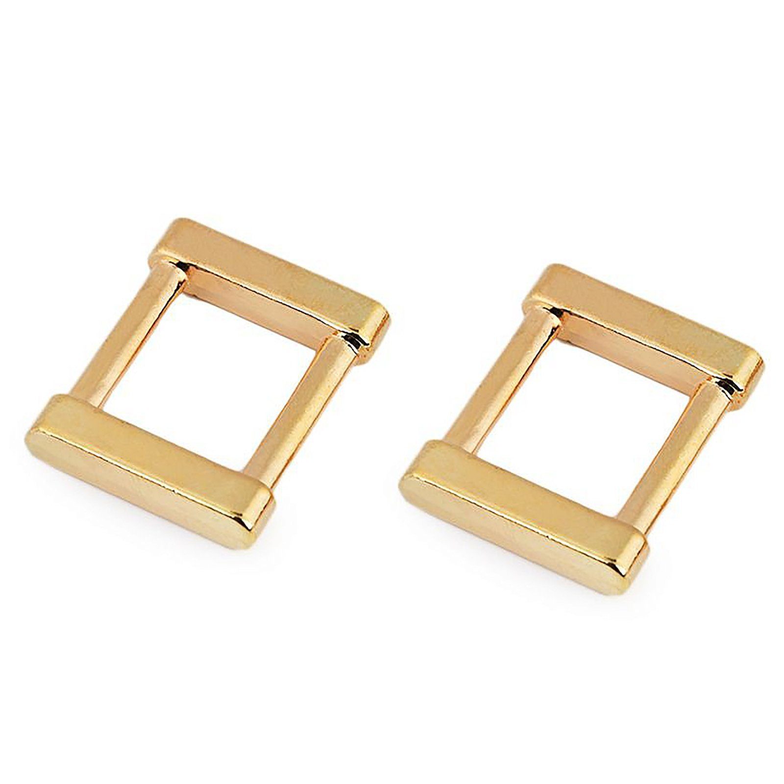 maDDma 10 Metall Schlaufen Schnalle Rechteckring Gurtstecker, 12x15mm  20x25x4mm