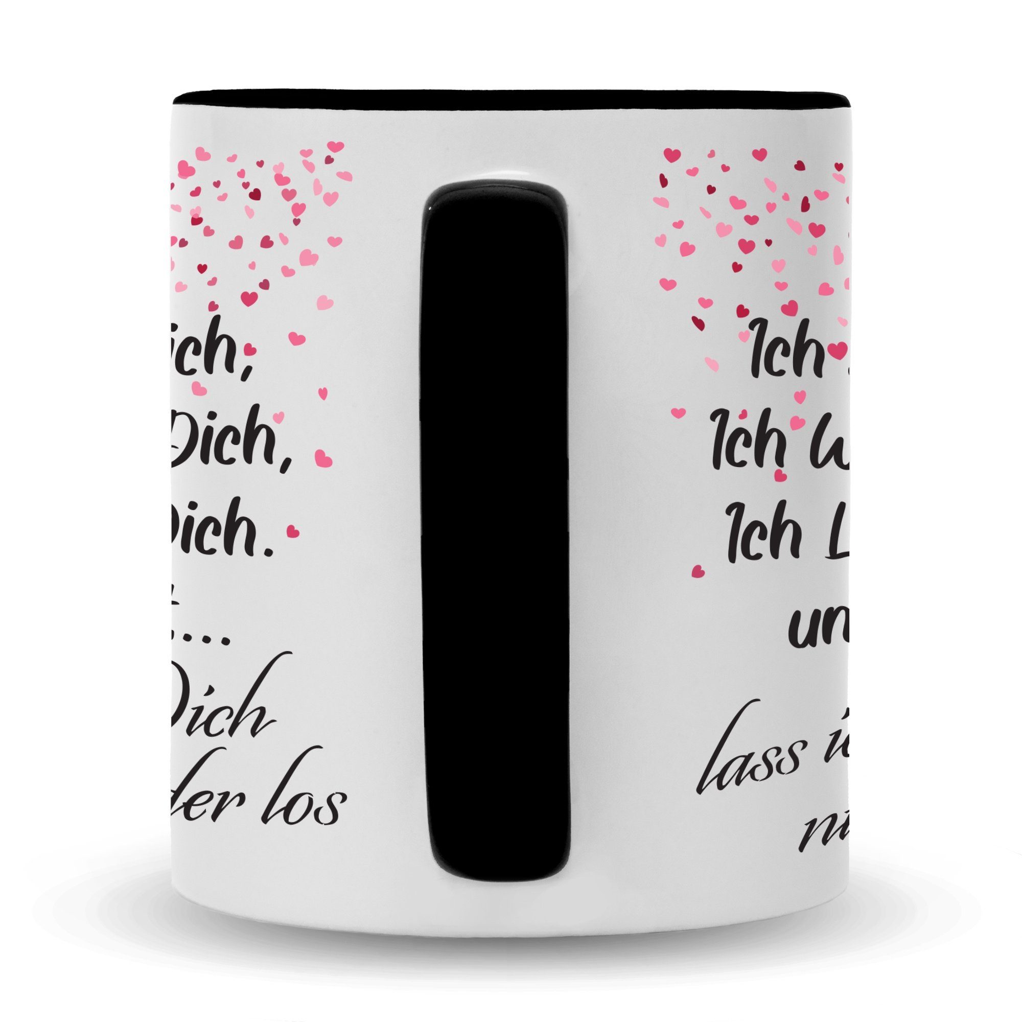 - mit Kaffeetasse Spruch Tasse & Männer - GRAVURZEILE Geschenk Sie für für sah Schwarz - Ich - Weiß Geschenk Frauen Bedruckte - Ihn Tasse dich Geschenkidee zum Kaffeebesser Teetasse Valentinstag