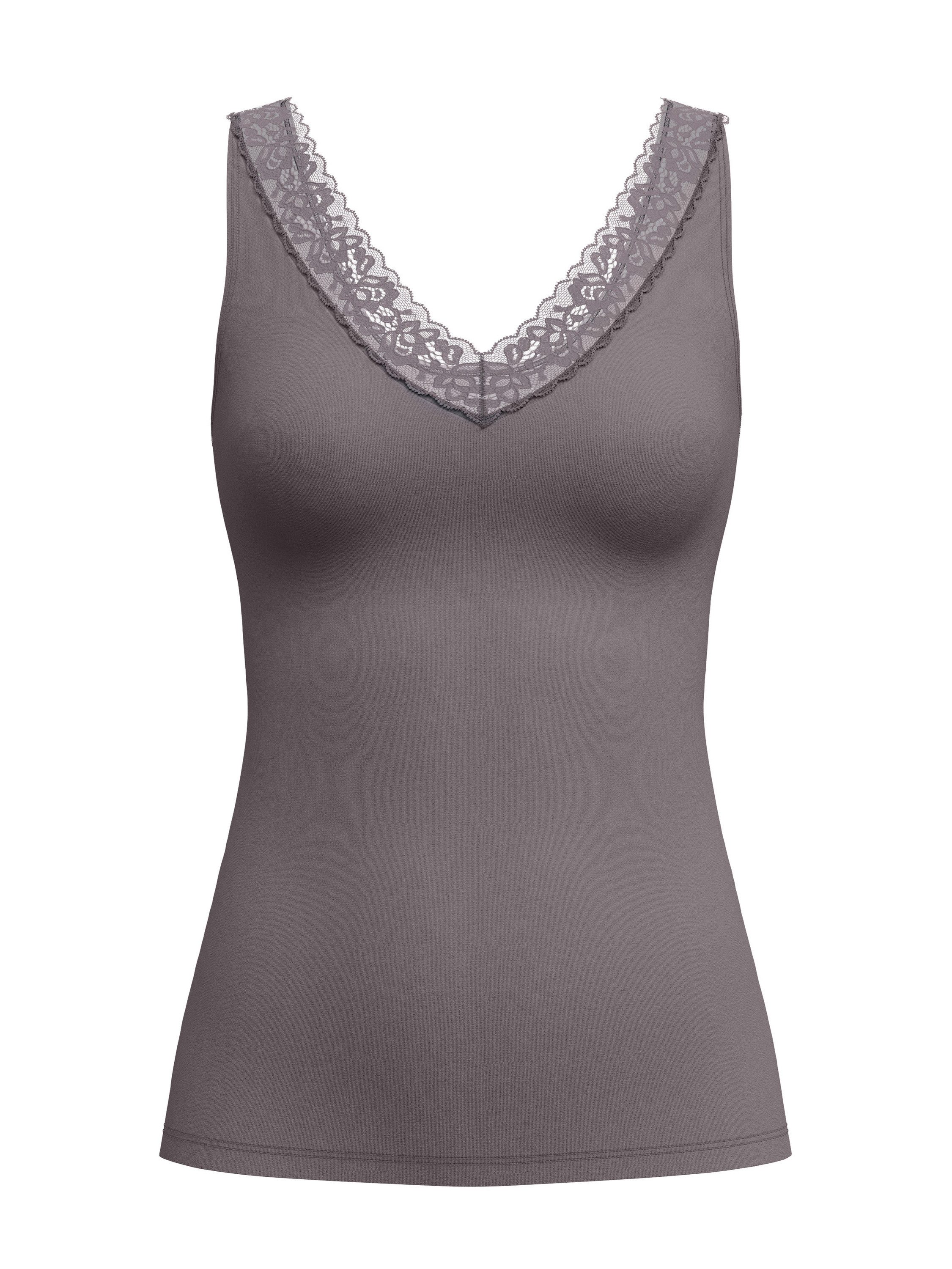 CALIDA Unterhemd Natural Comfort Lace Damen (1-St) weiche Spitze und anschmiegsamer Komfort