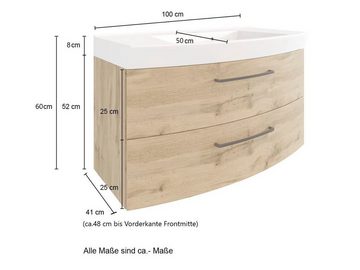 HELD MÖBEL Waschbeckenschrank Chicago Badmöbel, Waschtisch, Breite 100 cm, mit Softclose