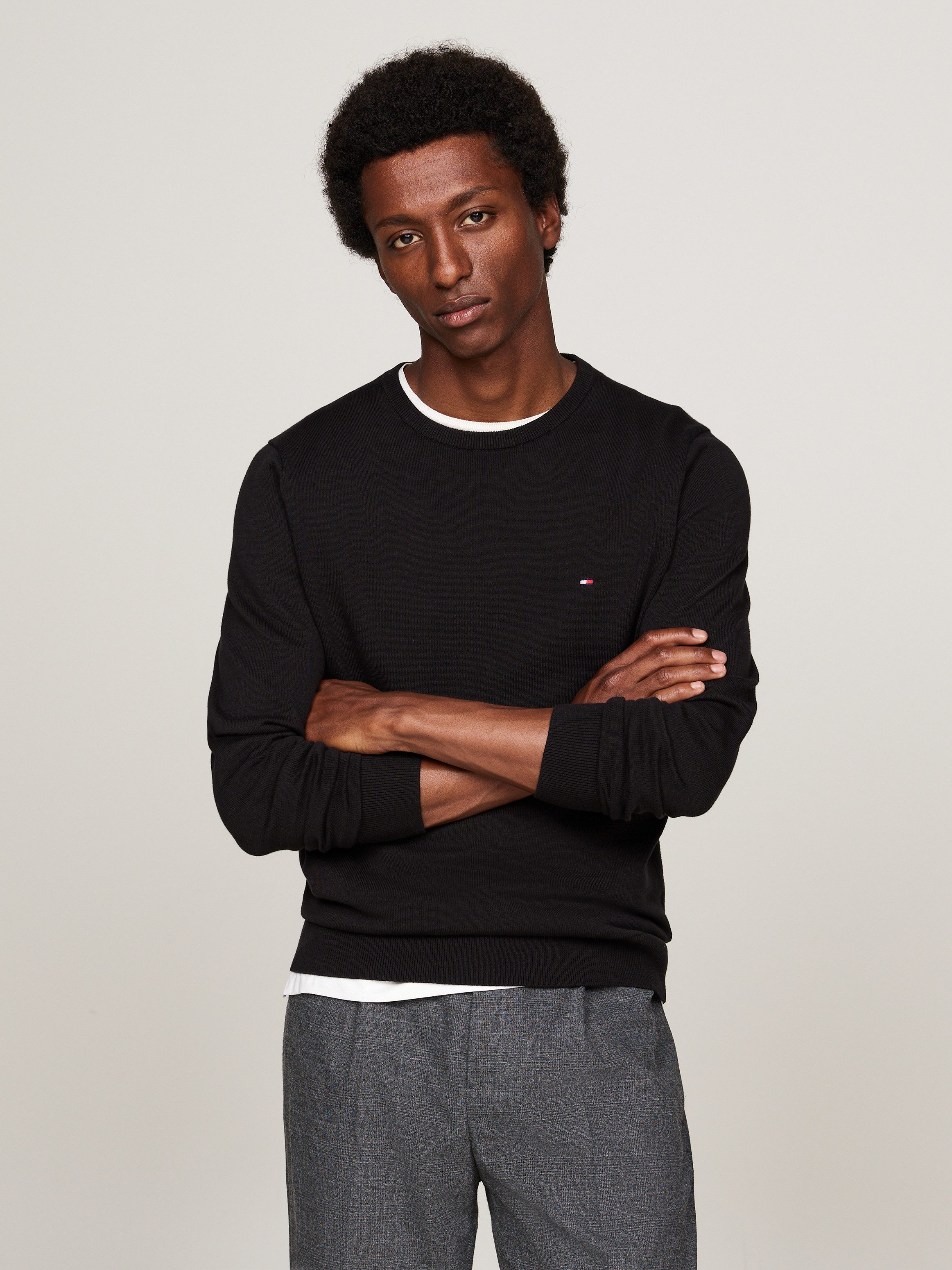 Rundhalspullover ESSENTIAL COTTON CREW NECK
